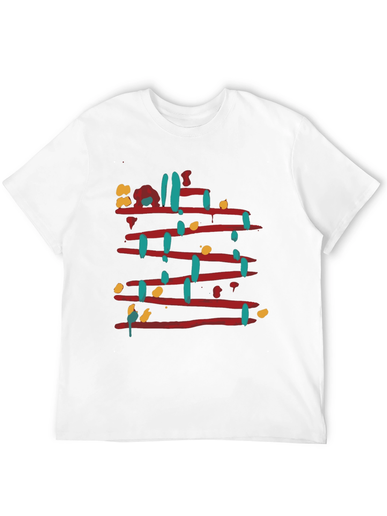 Abstract Line Art Graphic Tee - Mens Black T-Shirt