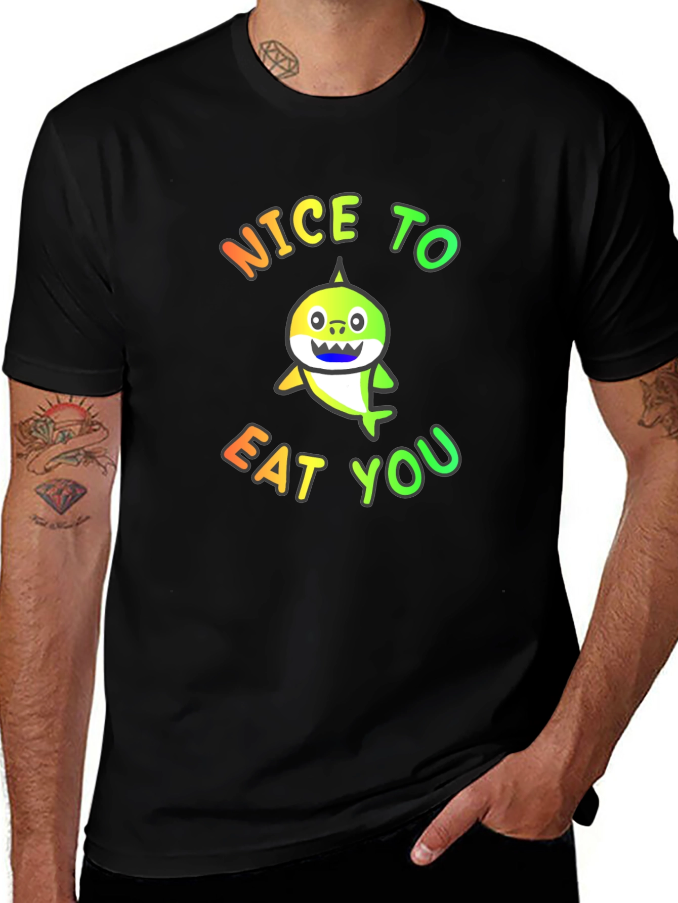 Nice to Eat You Graphic Tee - Black
