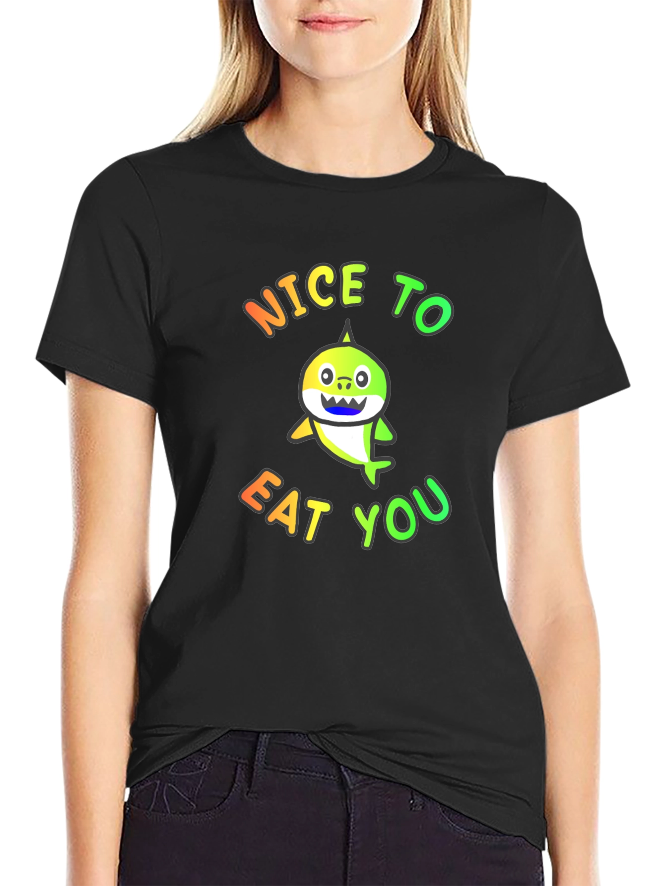 Nice to Eat You Graphic Tee - Black
