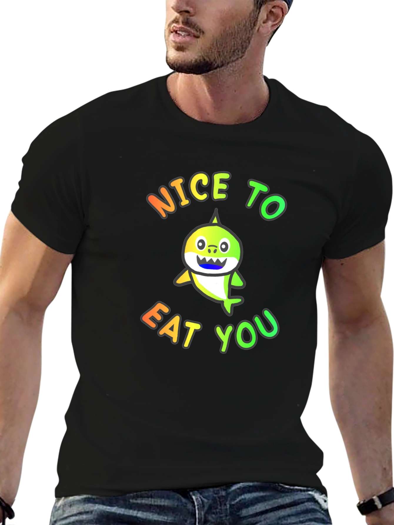 Nice to Eat You Graphic Tee - Black