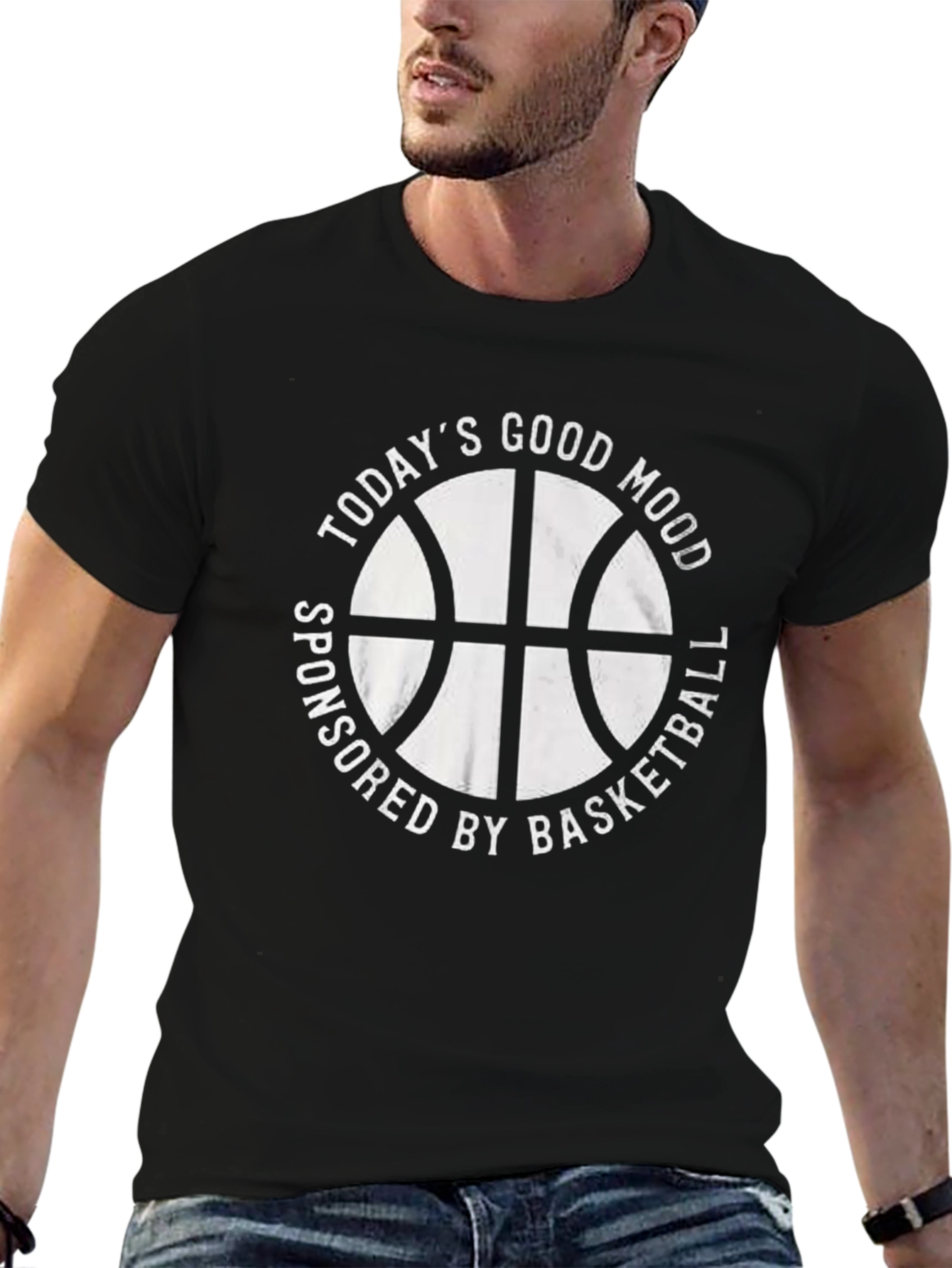 Todays Good Mood Basketball Graphic Tee