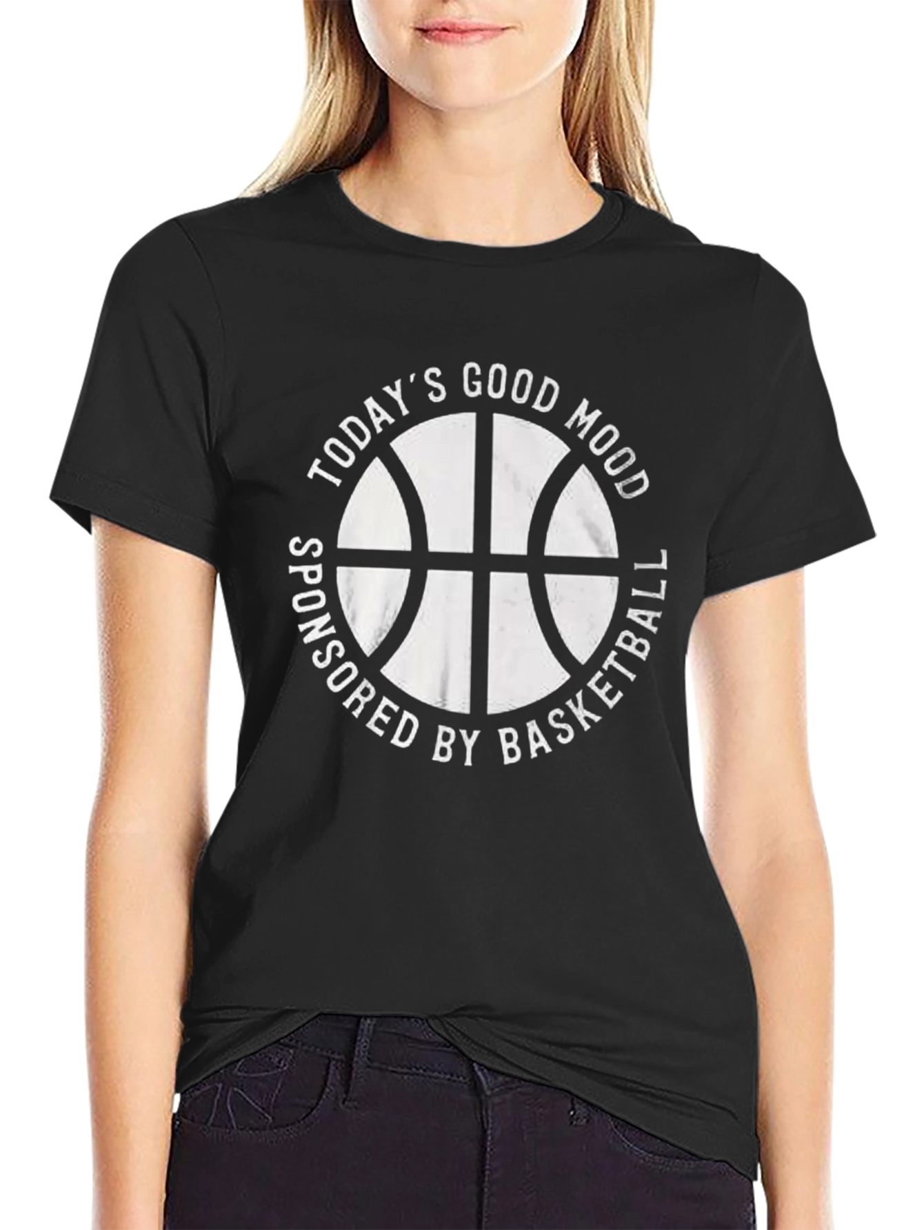 Todays Good Mood Basketball Graphic Tee