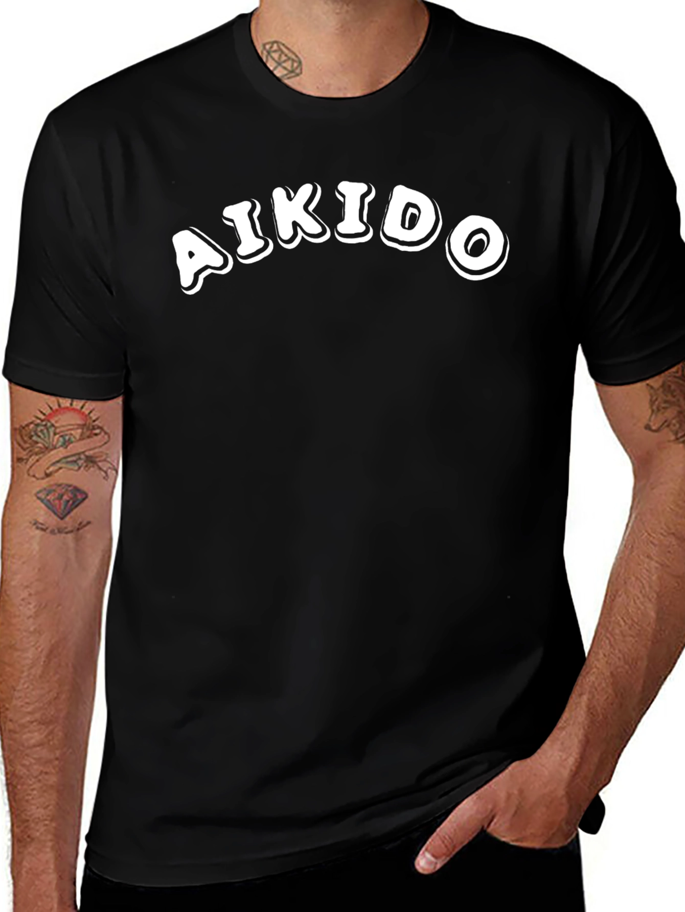 Aikido Black T-Shirt - Martial Arts Training