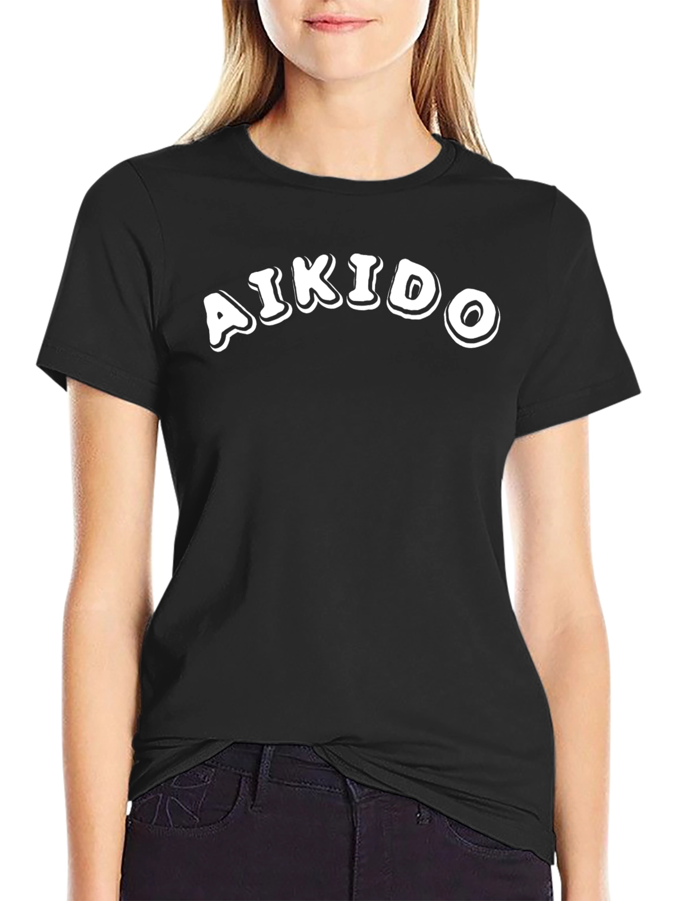 Aikido Black T-Shirt - Martial Arts Training