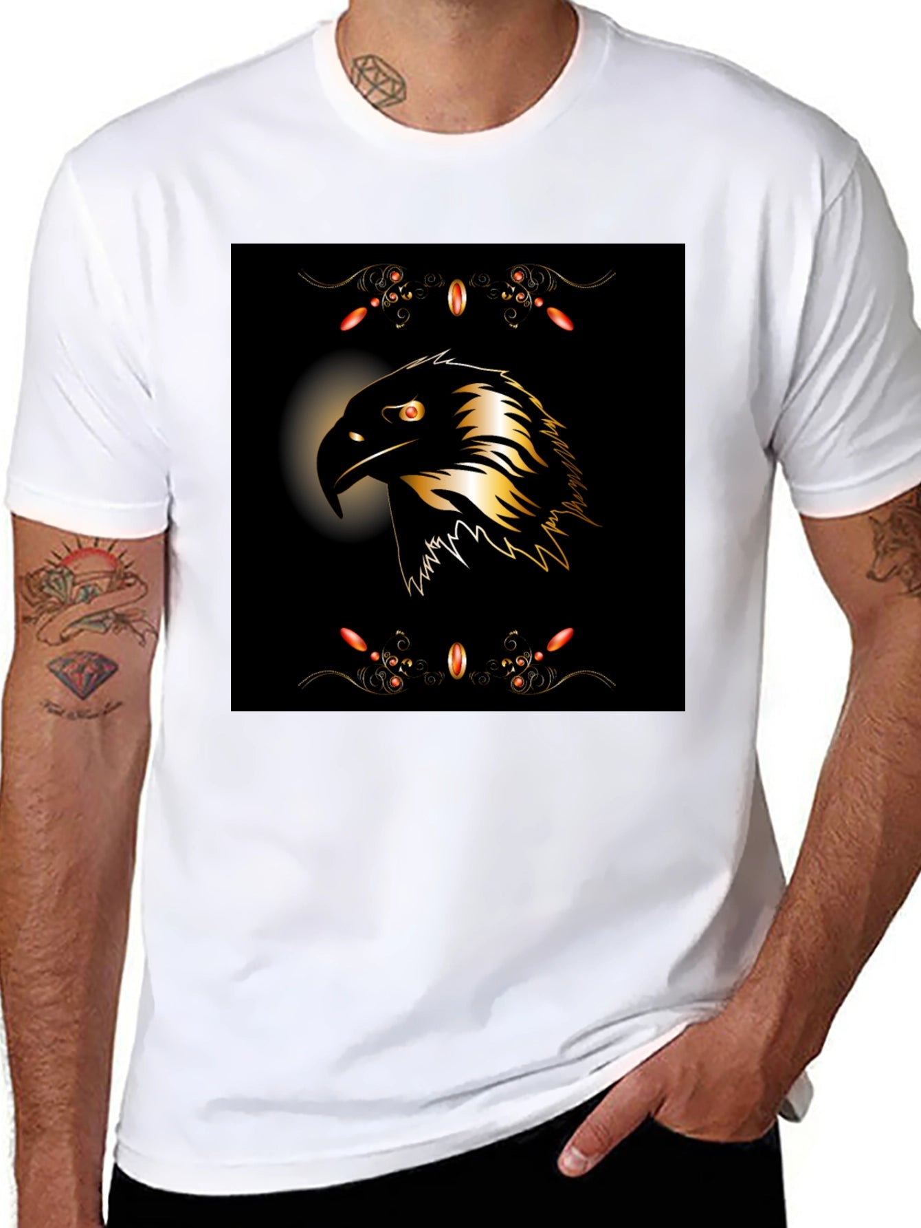 Bold Eagle Graphic Black T-Shirt