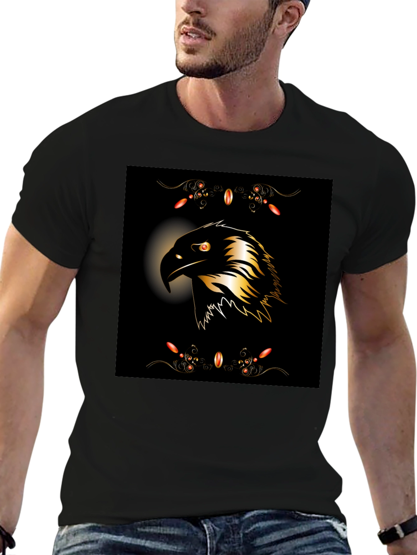 Bold Eagle Graphic Black T-Shirt