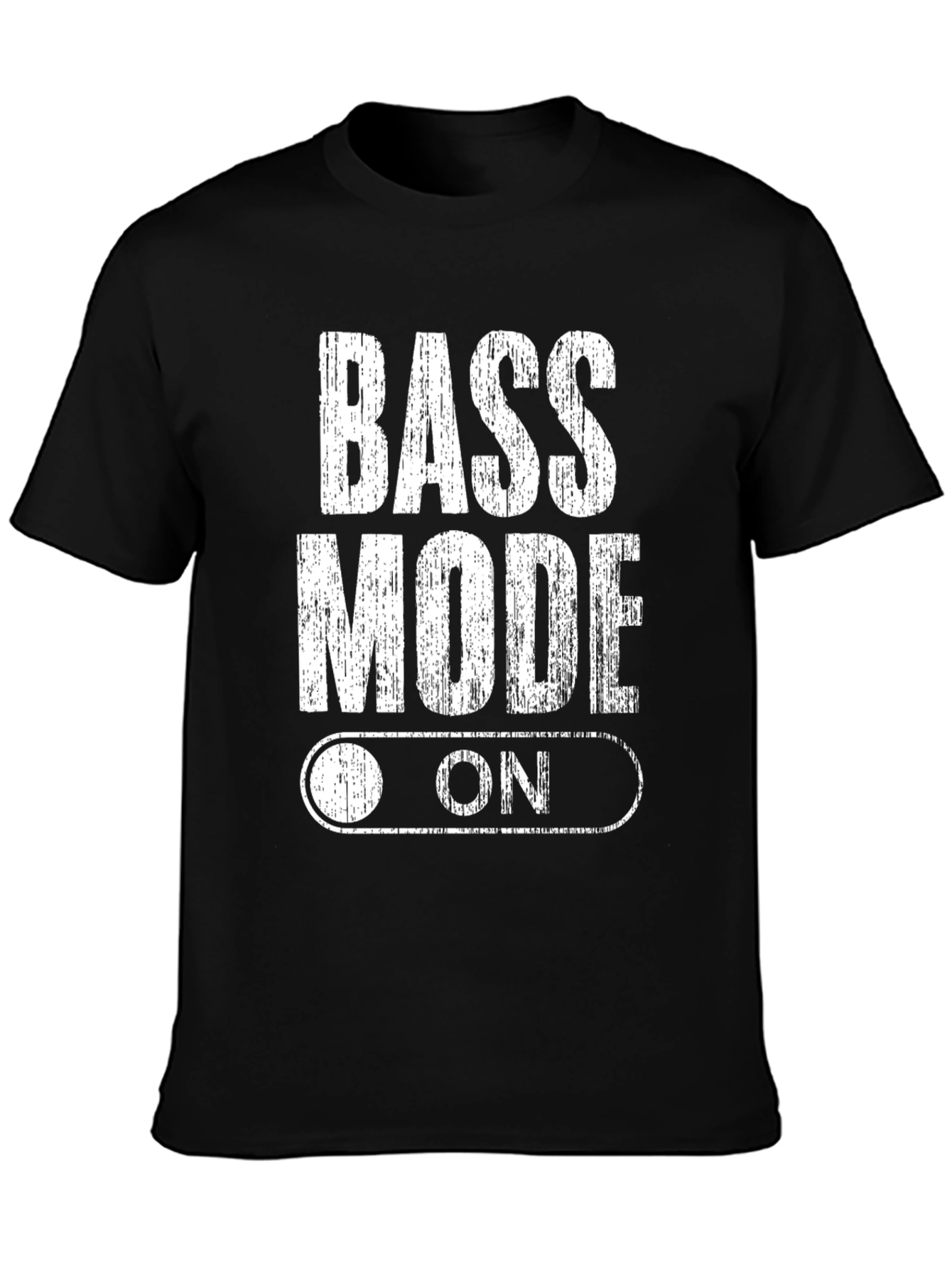 Bass Mode On Black Graphic Tee Shirt
