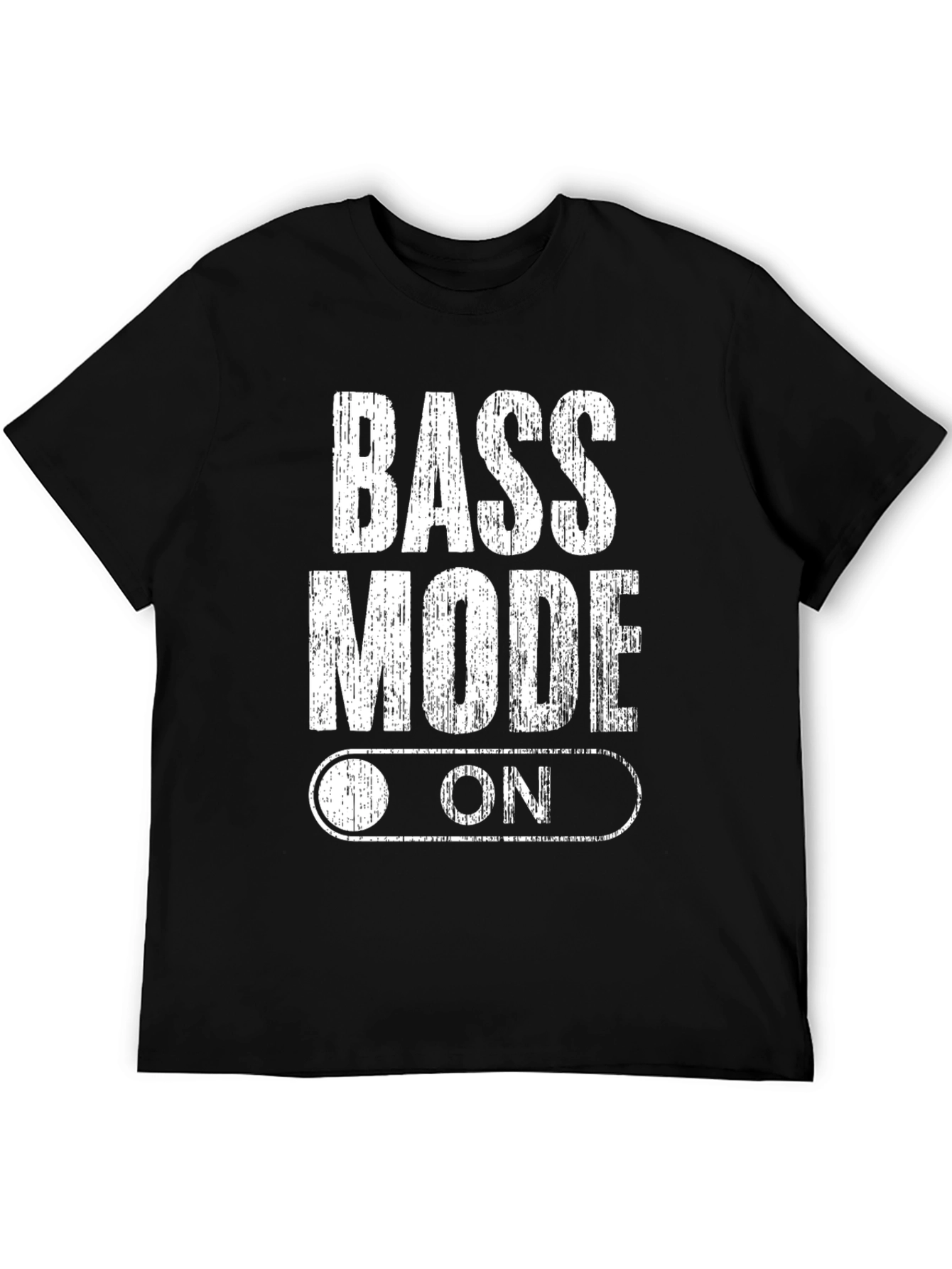 Bass Mode On Black Graphic Tee Shirt