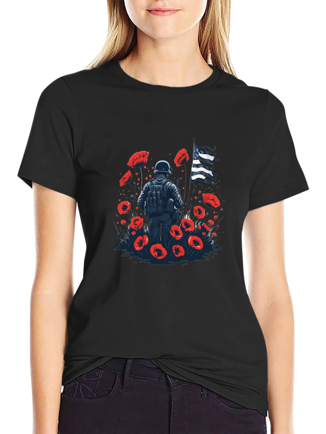 Remembrance Day T-Shirt - Poppy Field Design