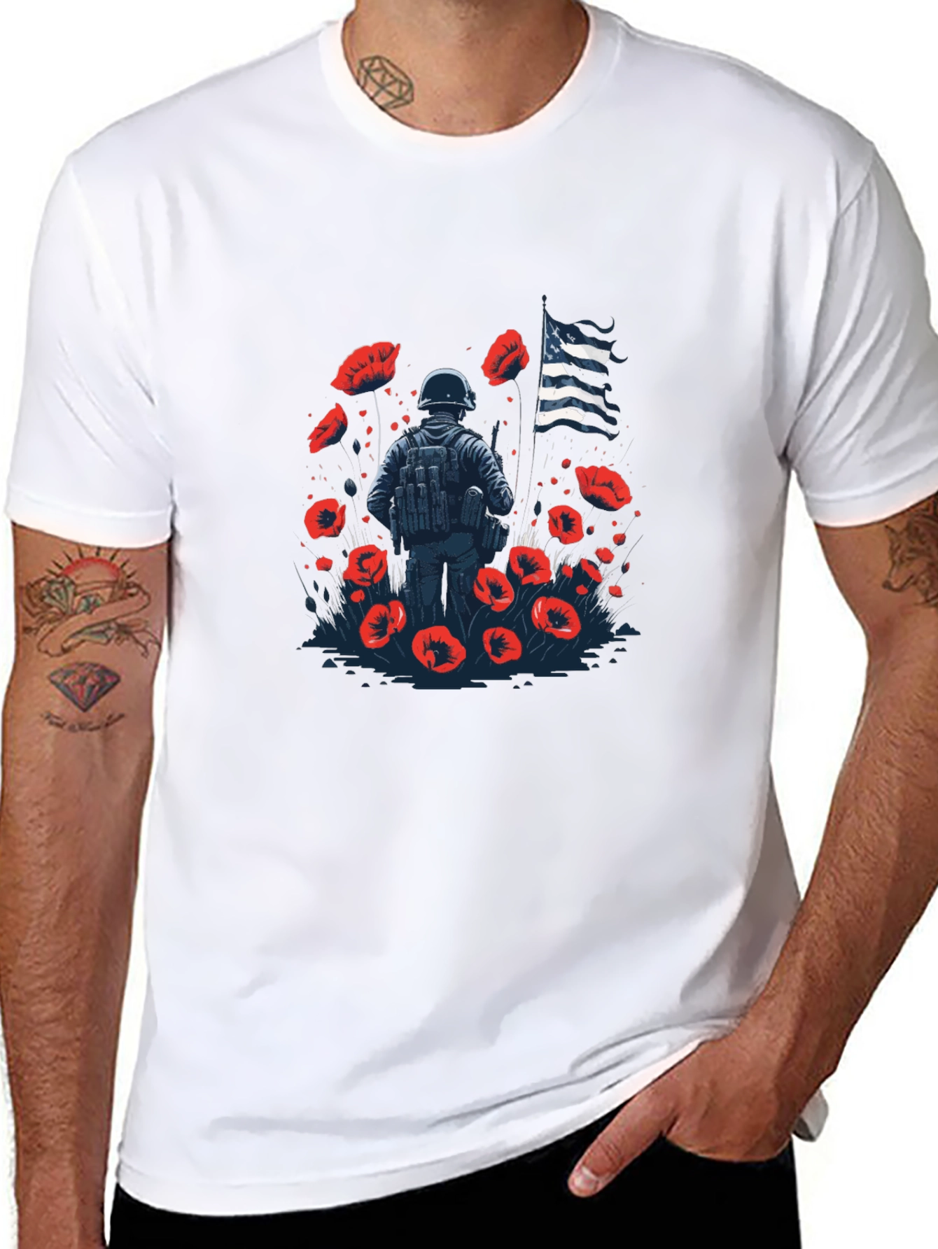 Remembrance Day T-Shirt - Poppy Field Design