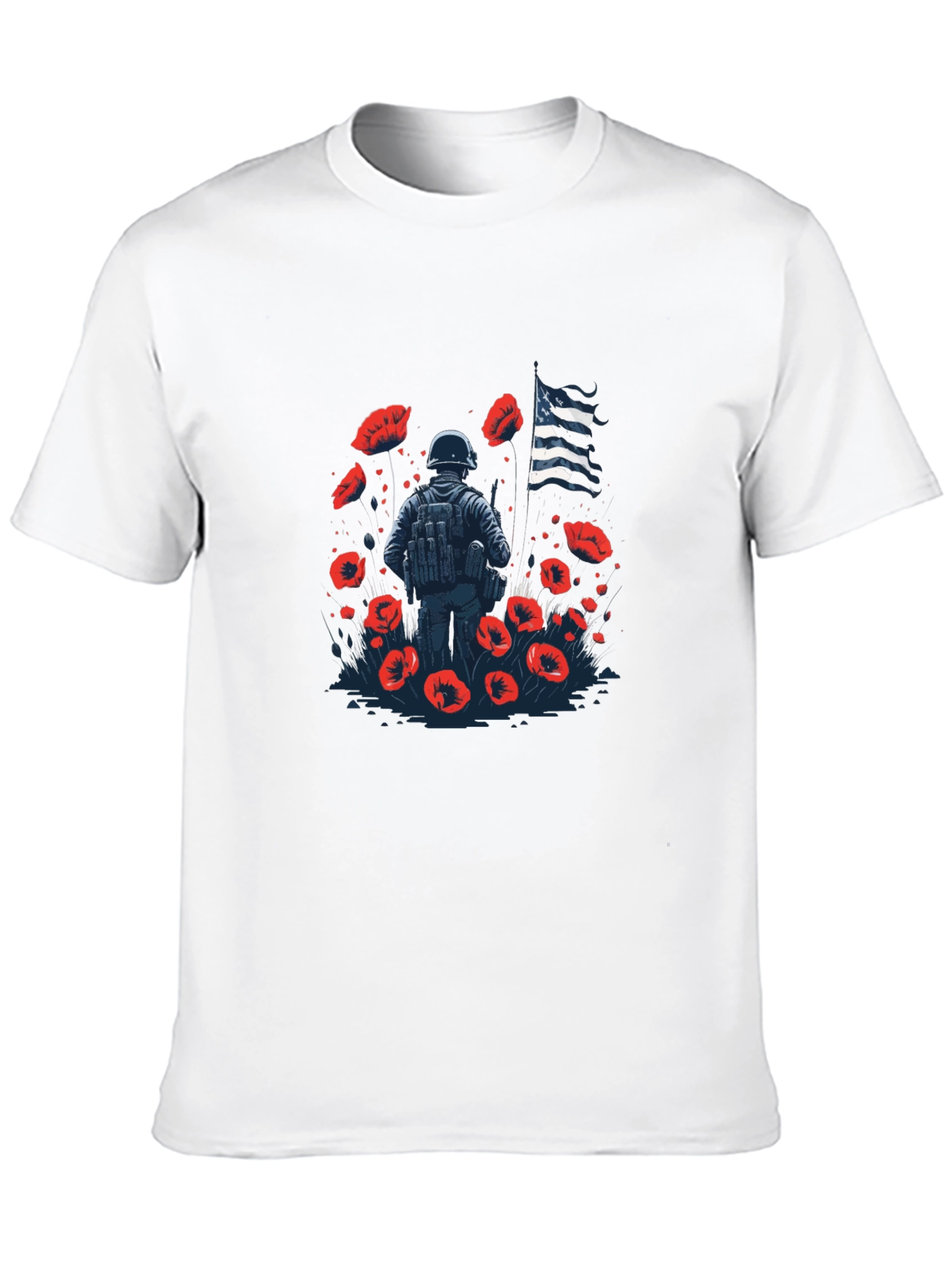 Remembrance Day T-Shirt - Poppy Field Design