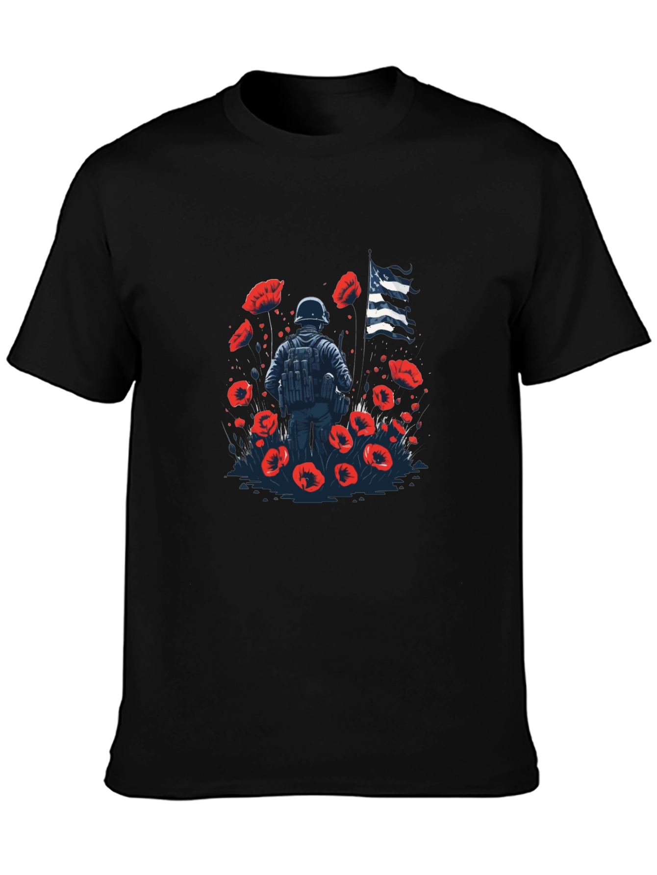 Remembrance Day T-Shirt - Poppy Field Design