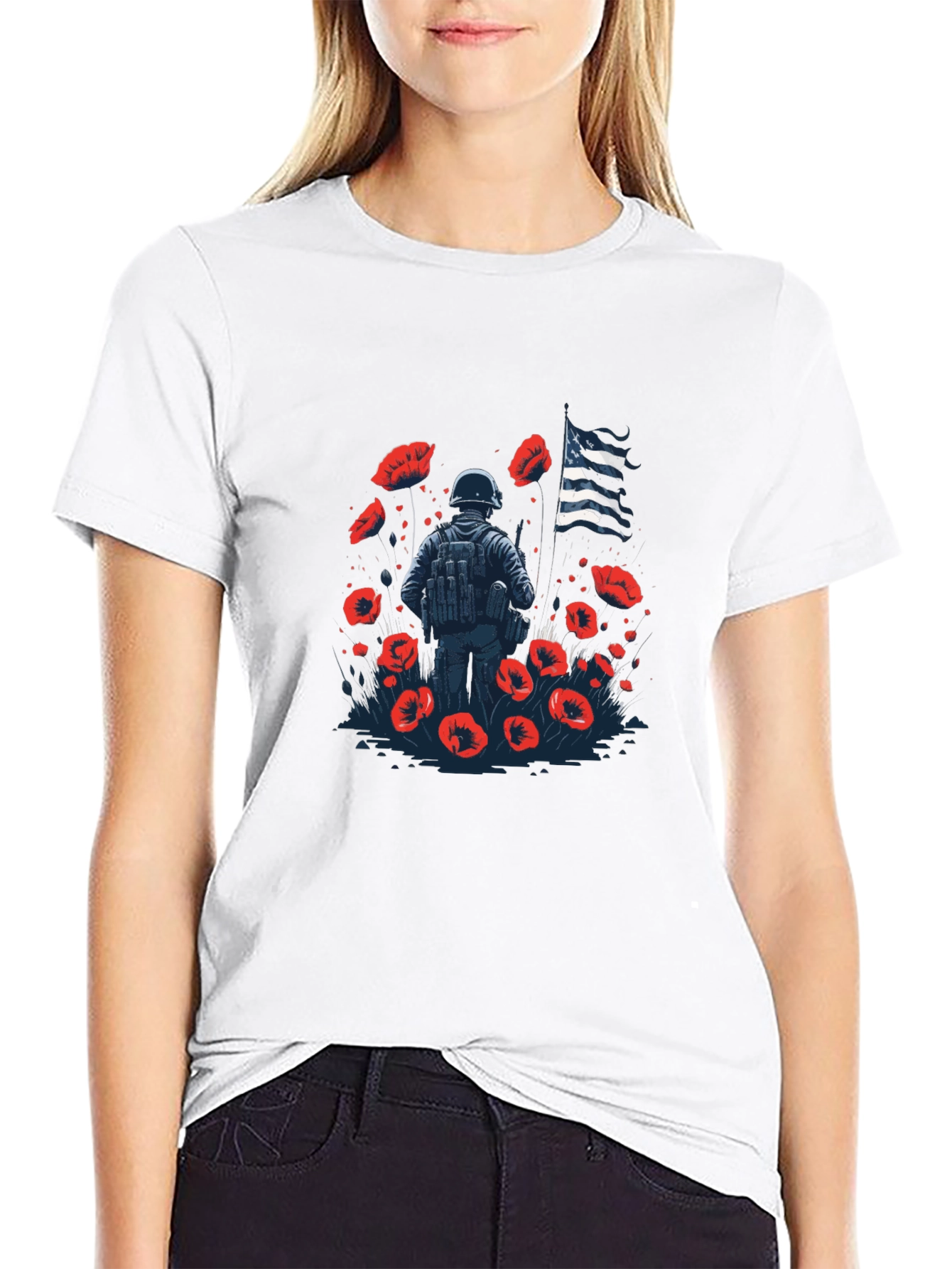 Remembrance Day T-Shirt - Poppy Field Design