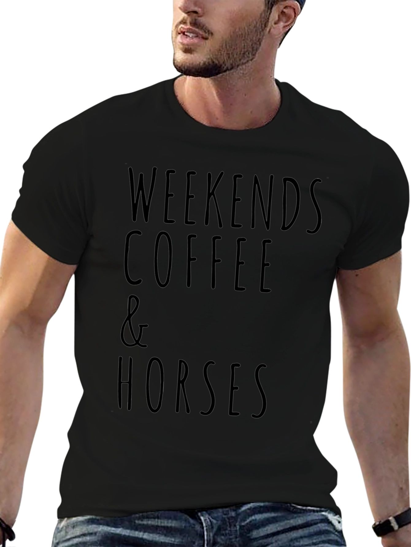 Weekends Coffee & Horses Graphic Tee