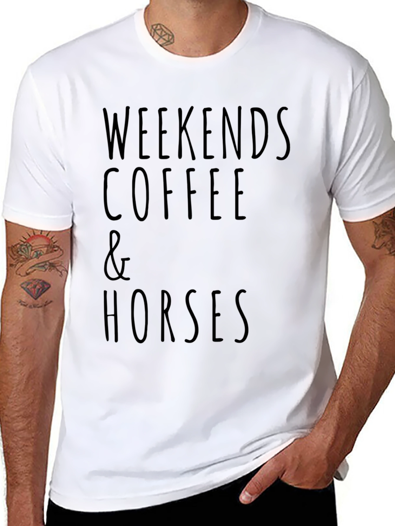 Weekends Coffee & Horses Graphic Tee