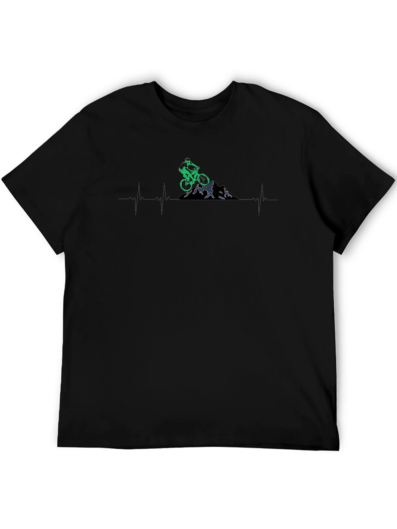 Mountain Biker Heartbeat Graphic Tee