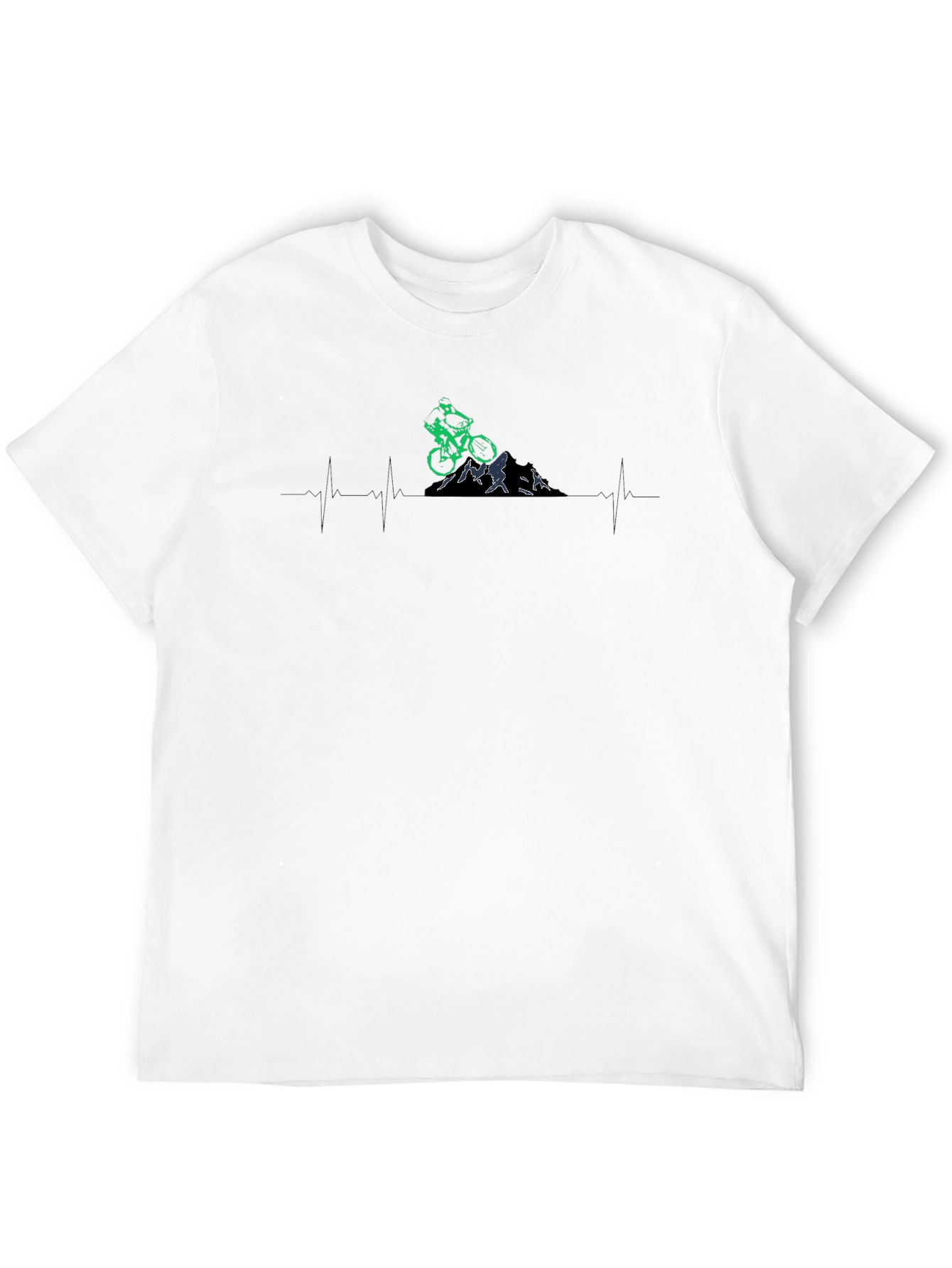 Mountain Biker Heartbeat Graphic Tee