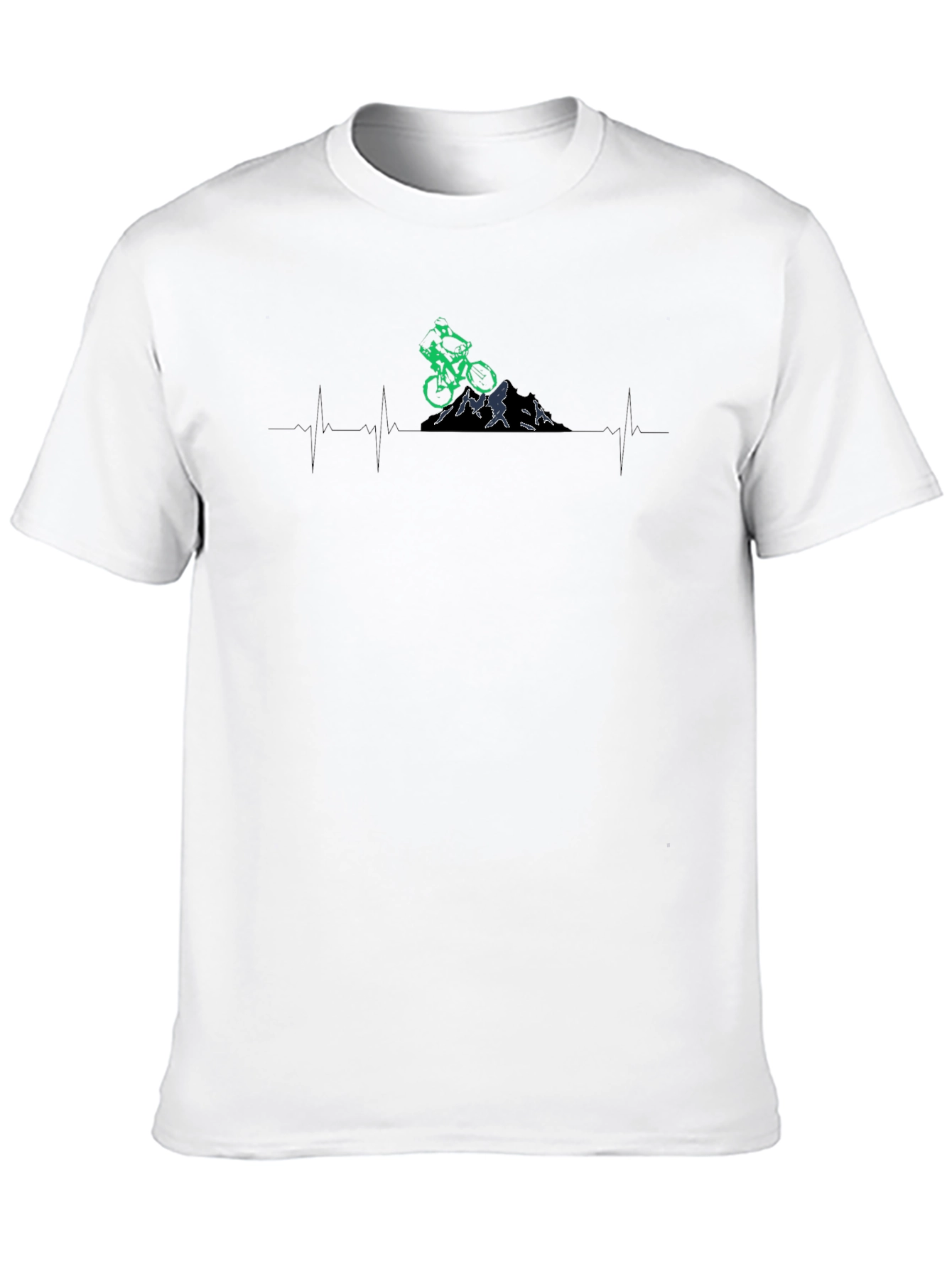 Mountain Biker Heartbeat Graphic Tee