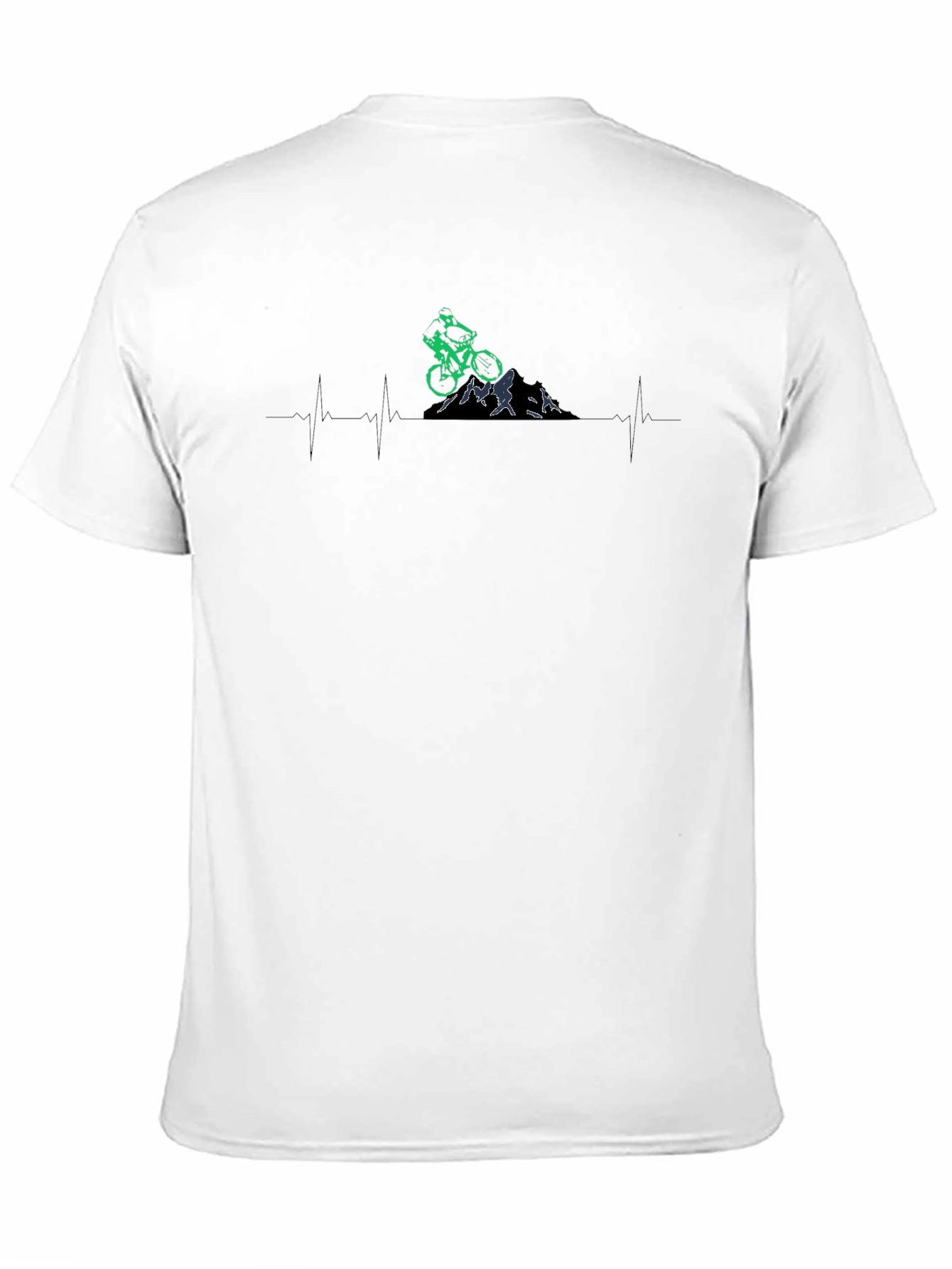 Mountain Biker Heartbeat Graphic Tee