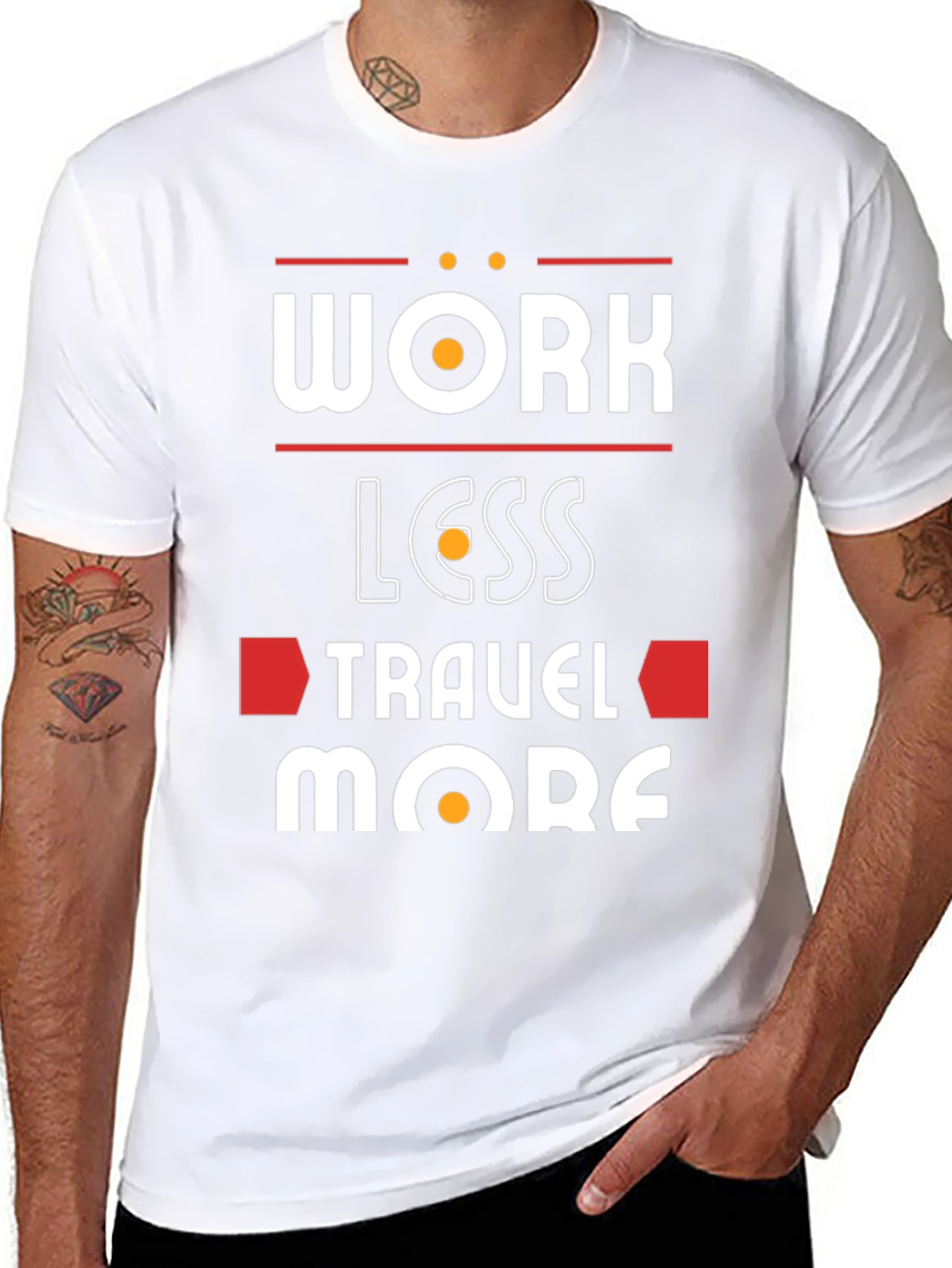 Work Less Travel More Graphic T-Shirt