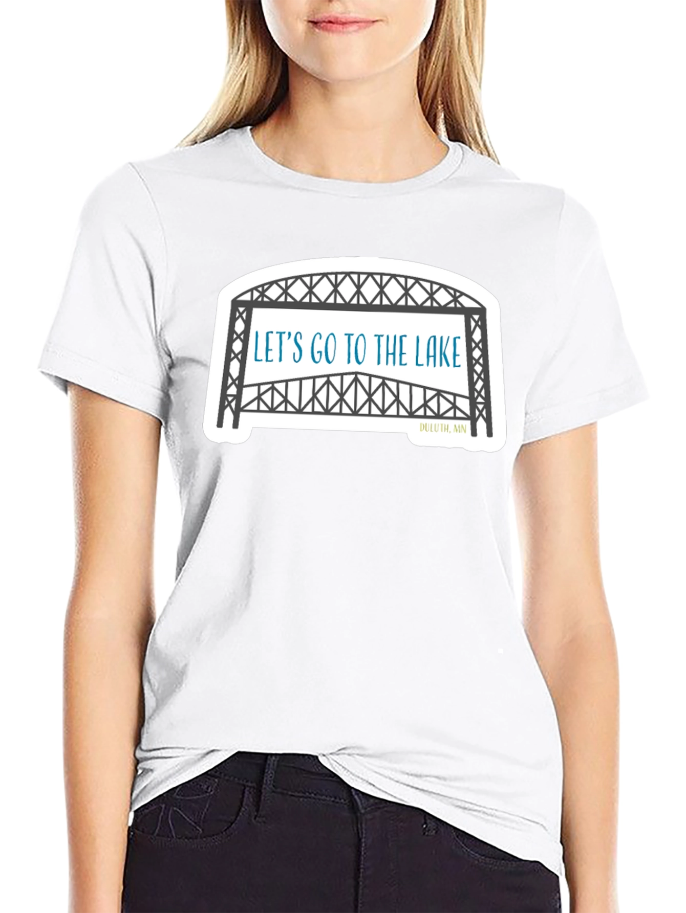 Lets Go To The Lake Black T-Shirt
