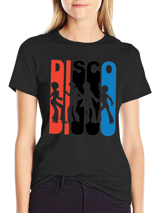 Retro Disco Graphic T-Shirt - Black