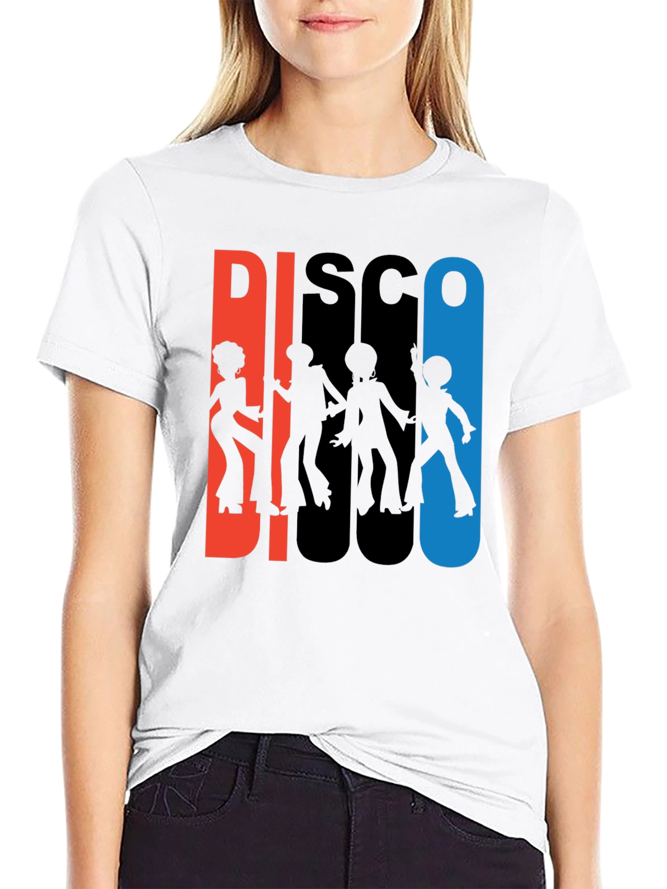 Retro Disco Graphic T-Shirt - Black