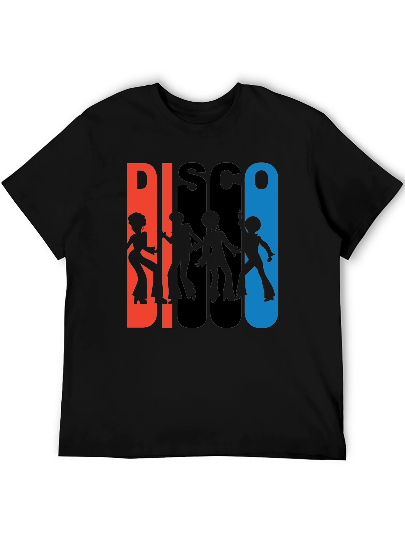 Retro Disco Graphic T-Shirt - Black