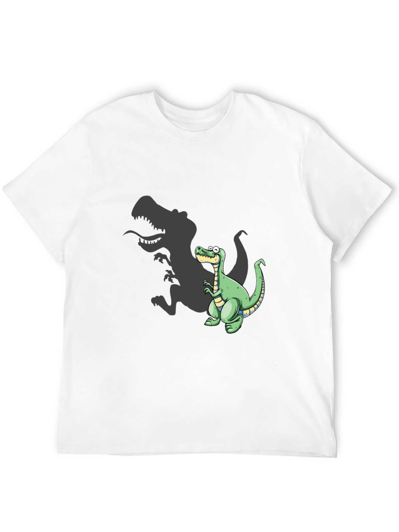 Dinosaur T-Shirt - Cartoon T-Rex Shadow Design