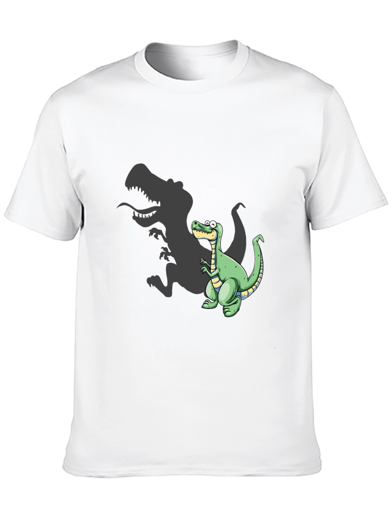 Dinosaur T-Shirt - Cartoon T-Rex Shadow Design