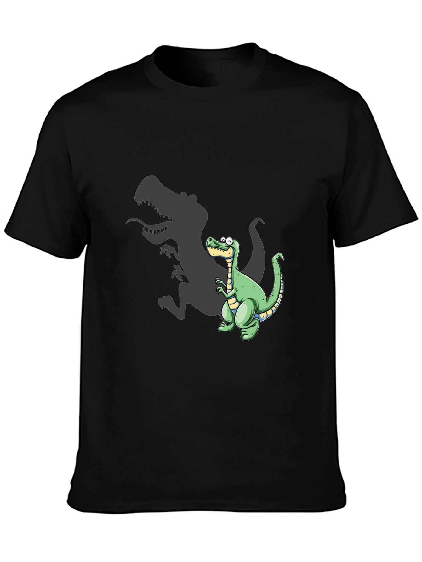Dinosaur T-Shirt - Cartoon T-Rex Shadow Design
