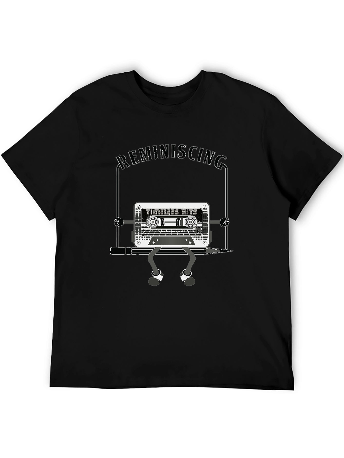 Retro Cassette Tape Graphic T-Shirt - Reminiscing