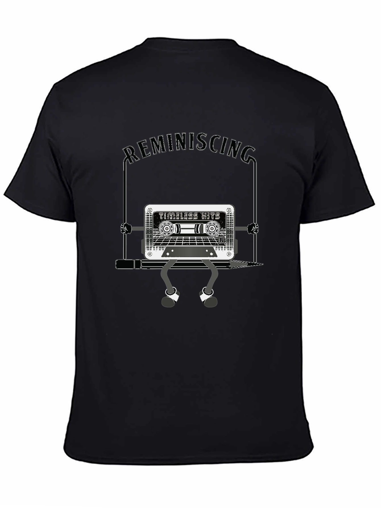 Retro Cassette Tape Graphic T-Shirt - Reminiscing