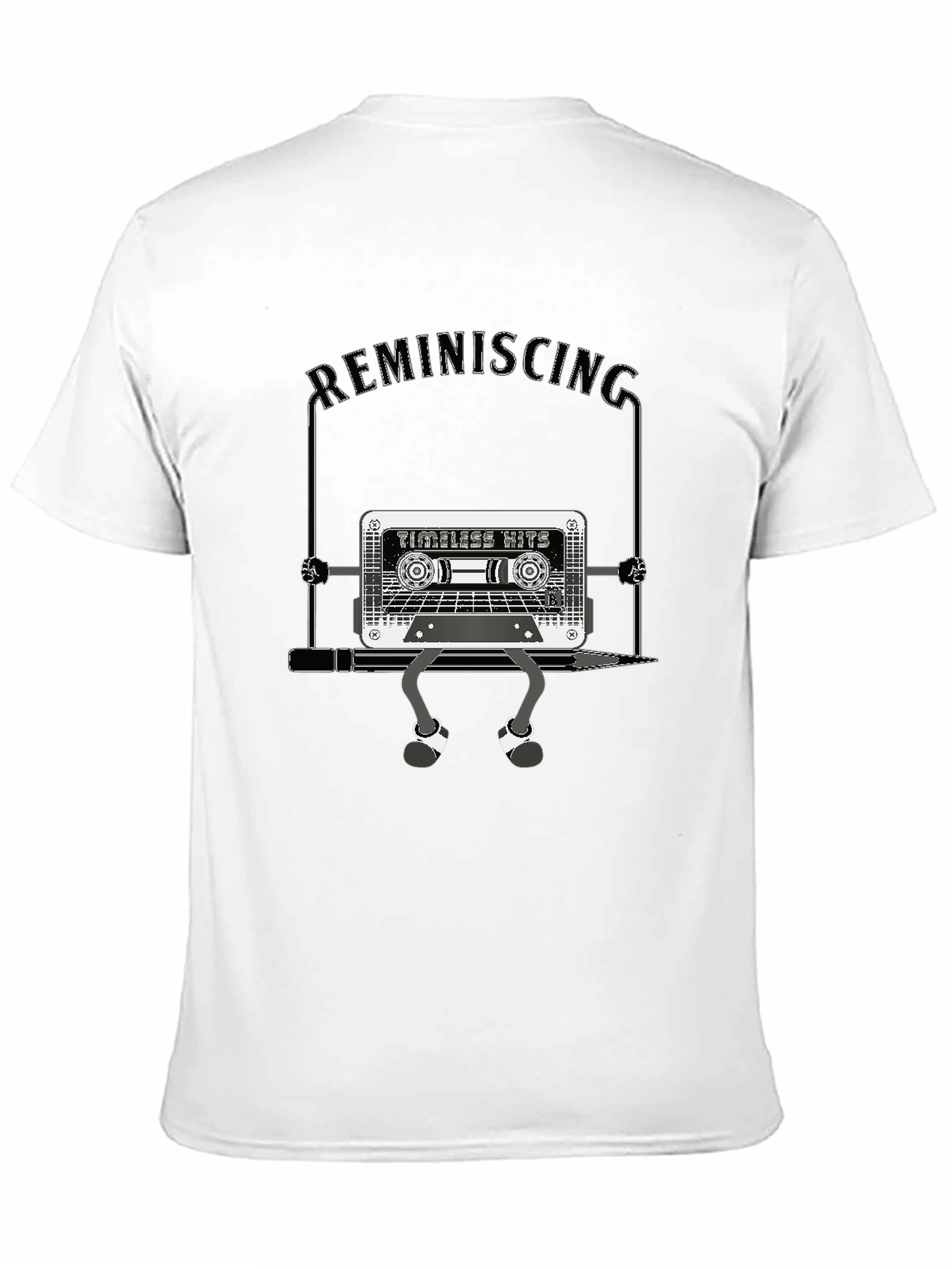 Retro Cassette Tape Graphic T-Shirt - Reminiscing