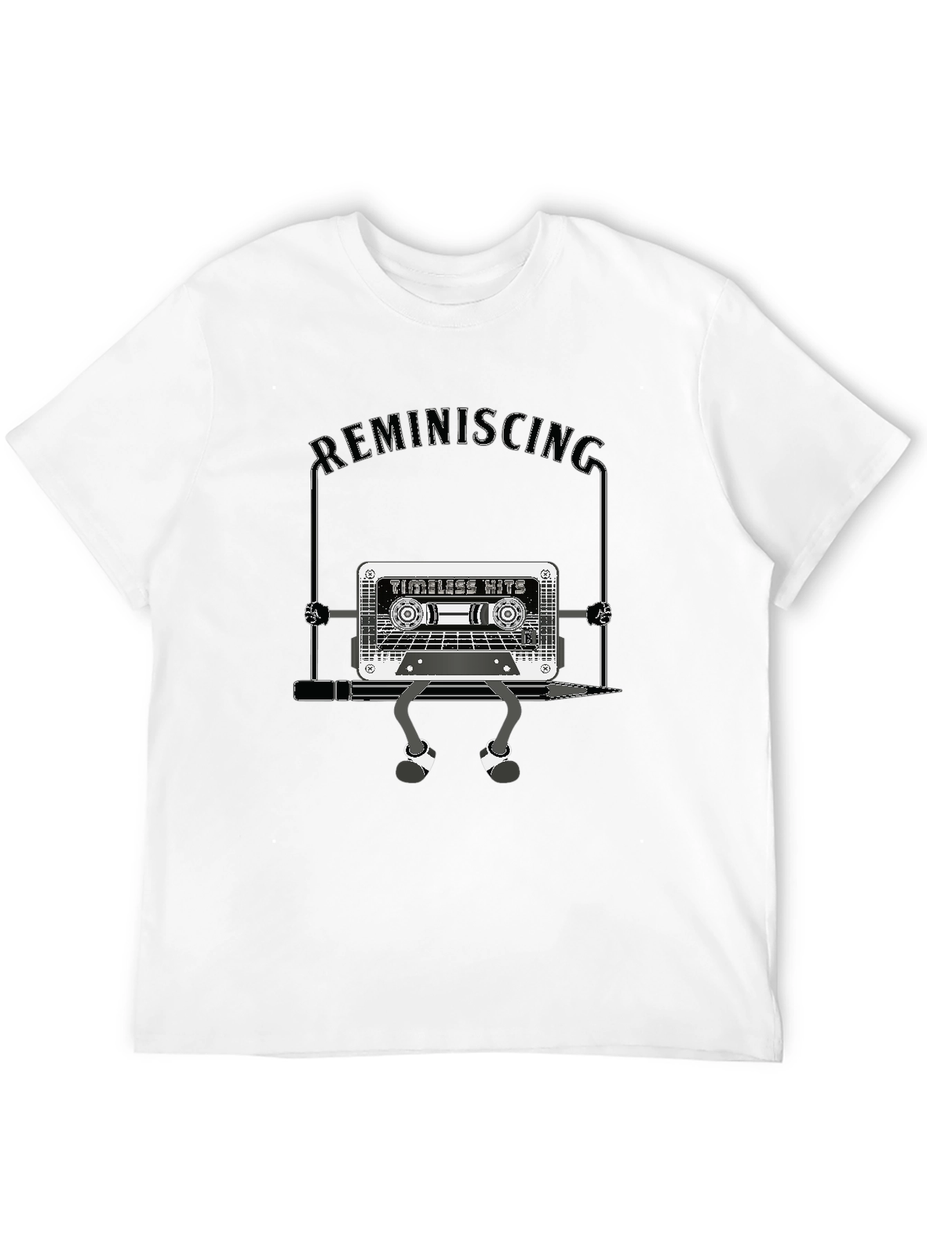 Retro Cassette Tape Graphic T-Shirt - Reminiscing