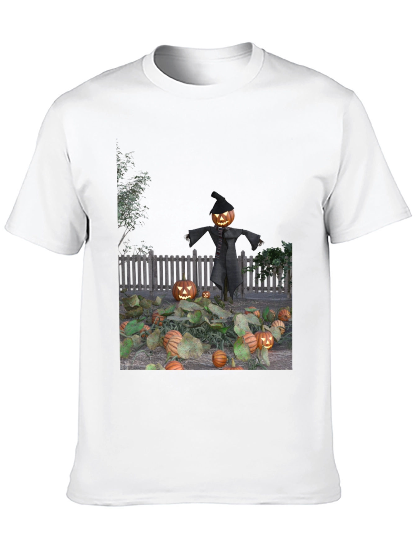 Halloween Scarecrow Pumpkin Patch Graphic Tee