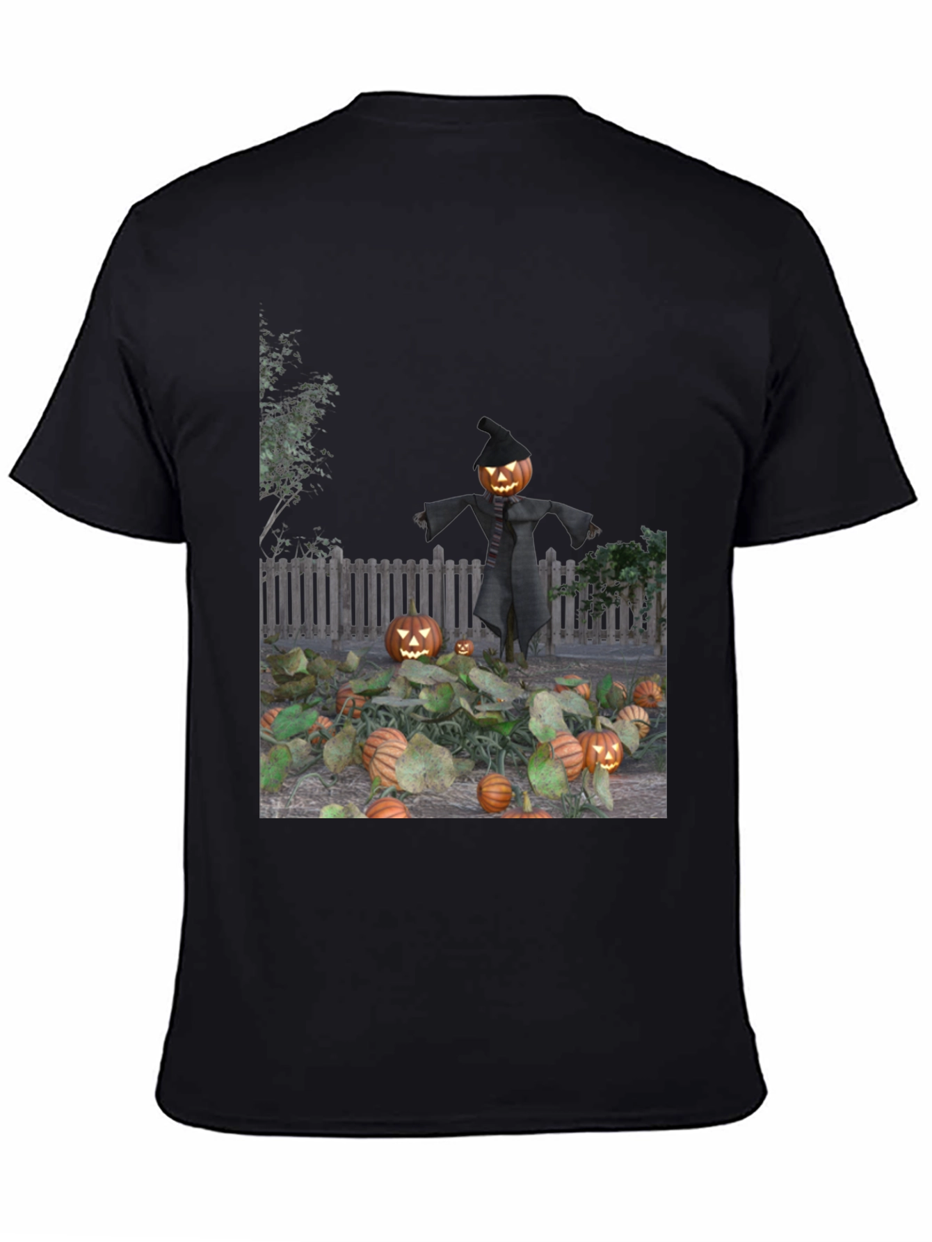 Halloween Scarecrow Pumpkin Patch Graphic Tee