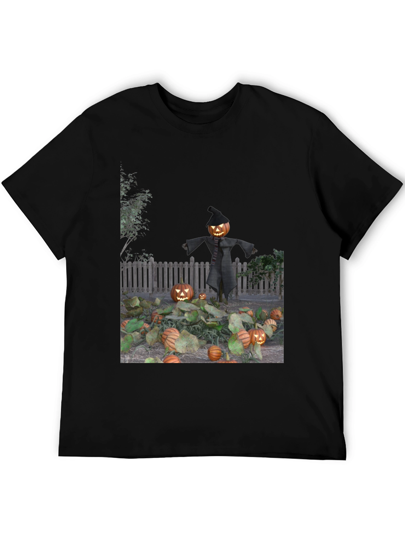 Halloween Scarecrow Pumpkin Patch Graphic Tee