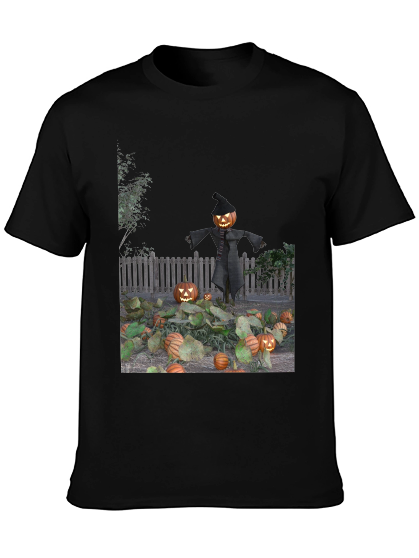 Halloween Scarecrow Pumpkin Patch Graphic Tee