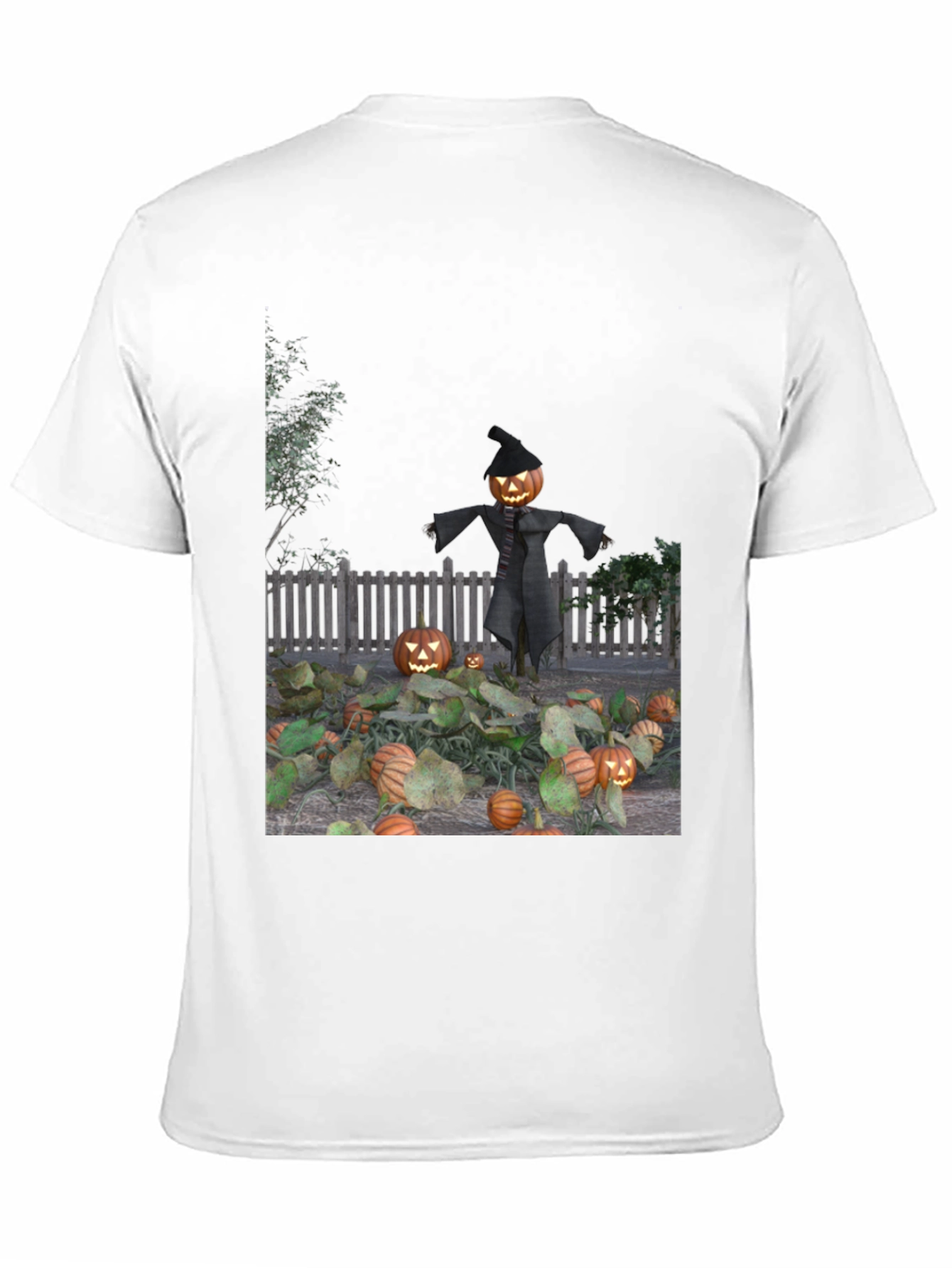 Halloween Scarecrow Pumpkin Patch Graphic Tee