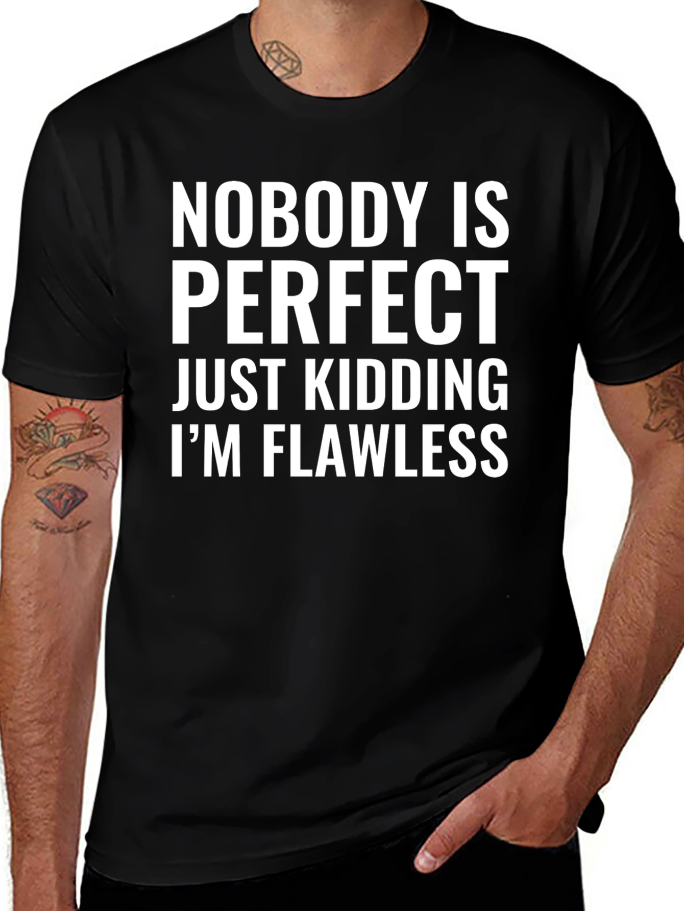 Funny Graphic Tee - Nobodys Perfect T-Shirt
