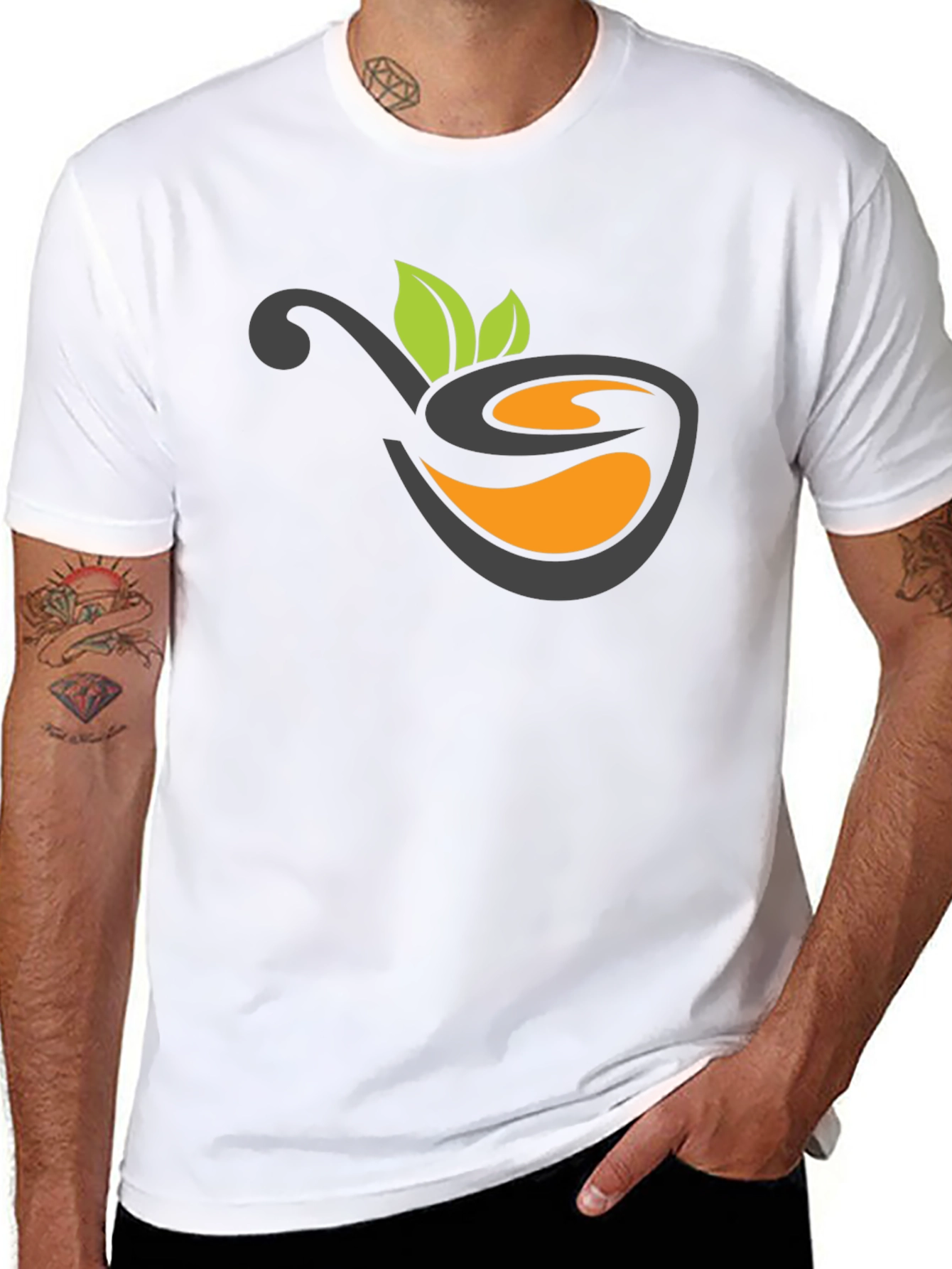 Nature Tea Logo Black T-Shirt