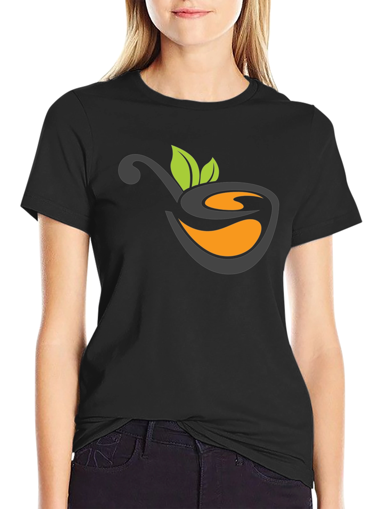 Nature Tea Logo Black T-Shirt