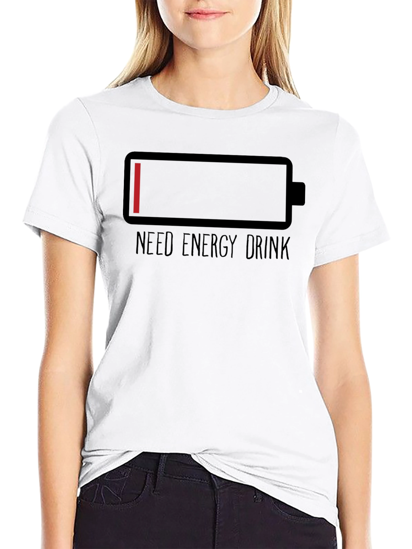 Need Energy Drink T-Shirt Low Battery Graphic Tee