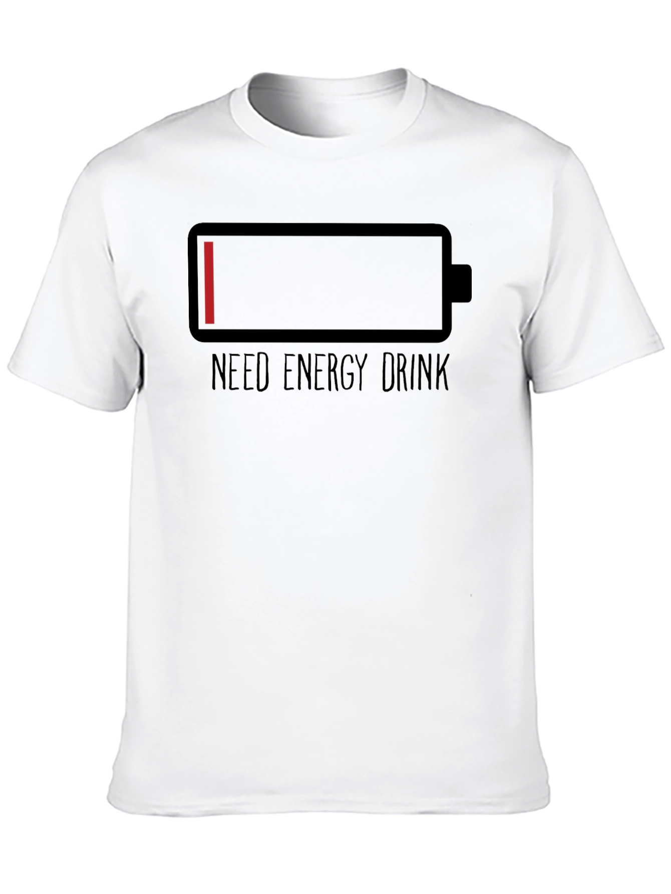 Need Energy Drink T-Shirt Low Battery Graphic Tee