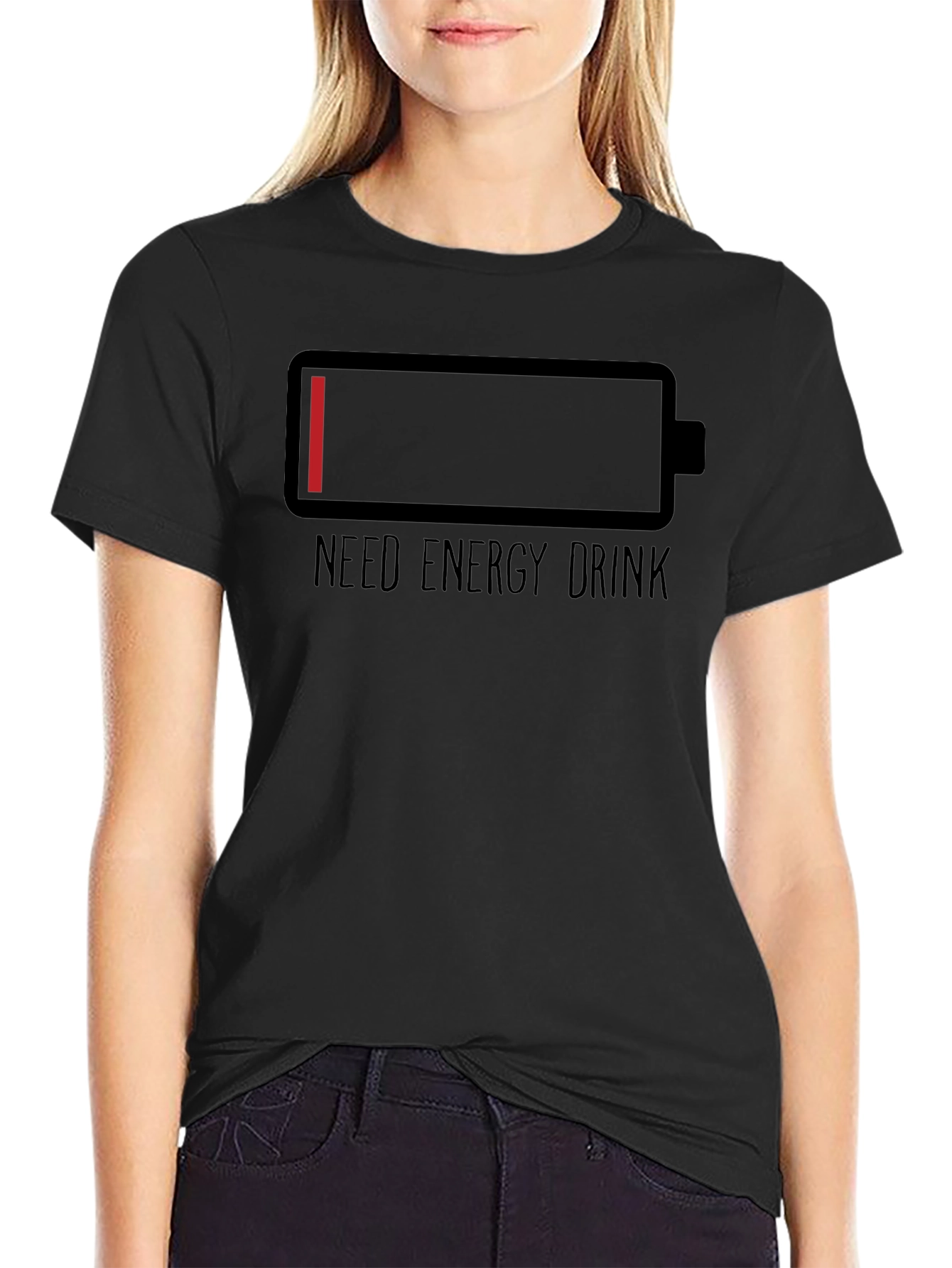 Need Energy Drink T-Shirt Low Battery Graphic Tee