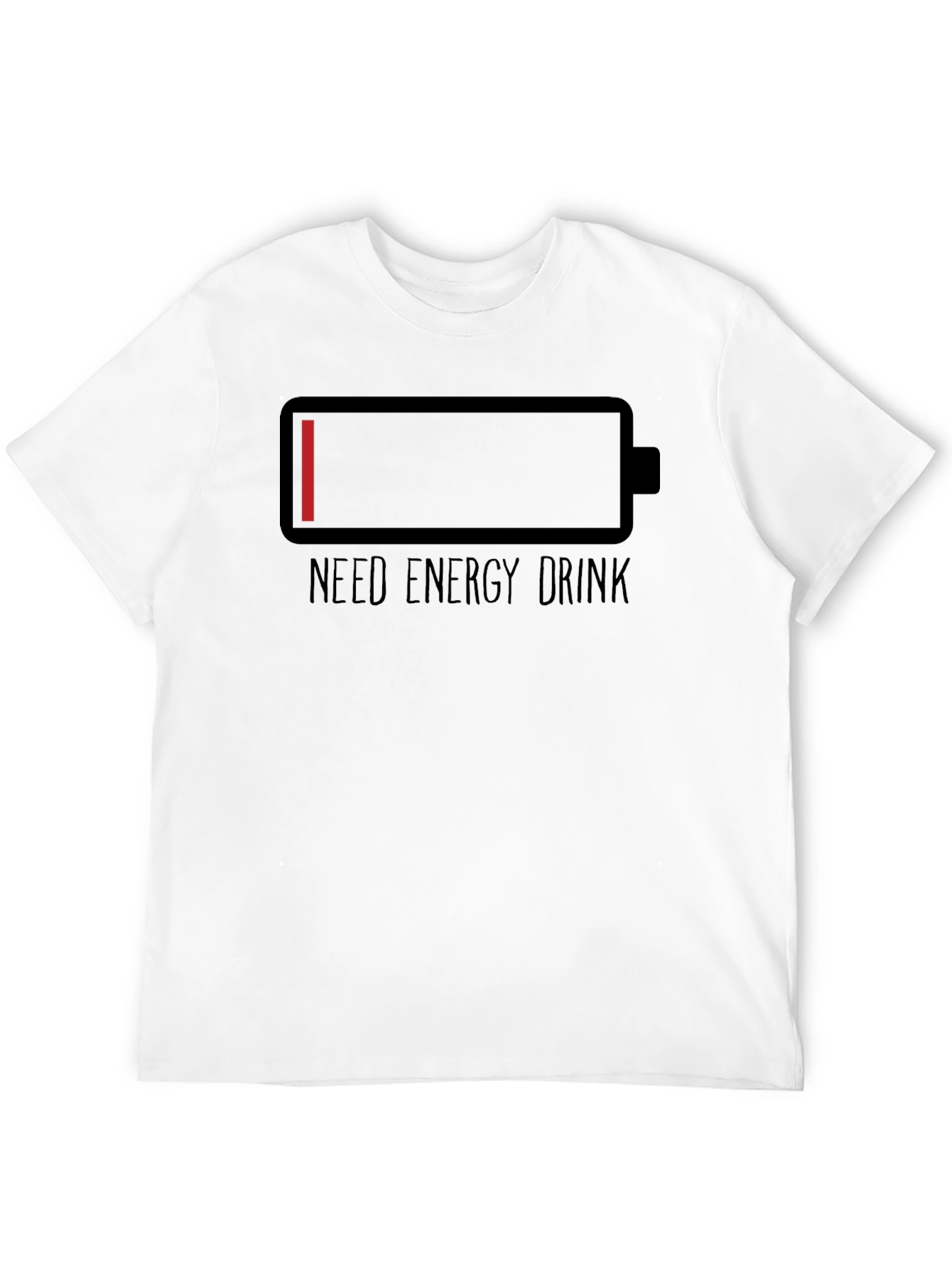 Need Energy Drink T-Shirt Low Battery Graphic Tee