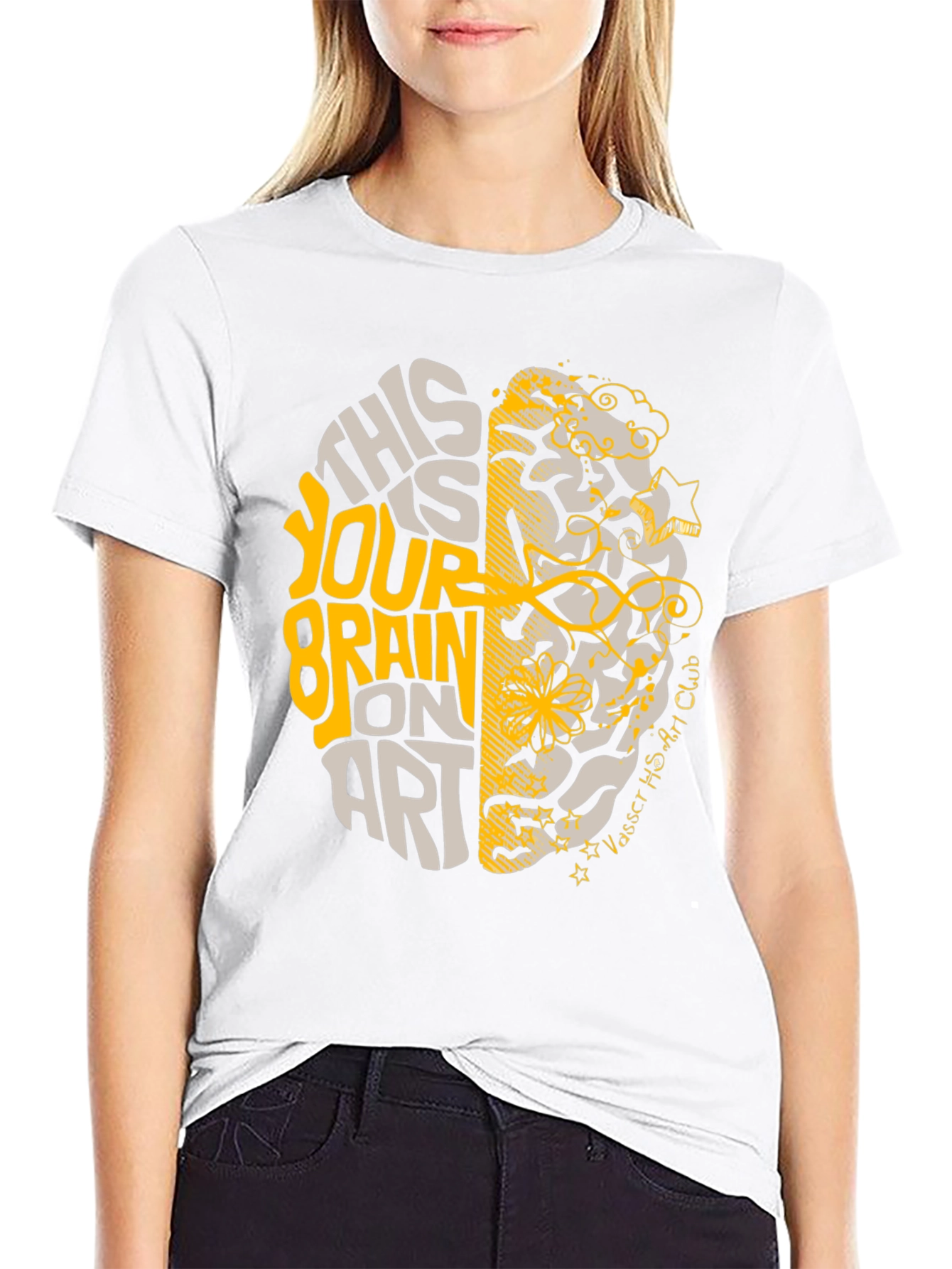 Brain on Art Graphic Tee - Stylish Creativity T-Shirt