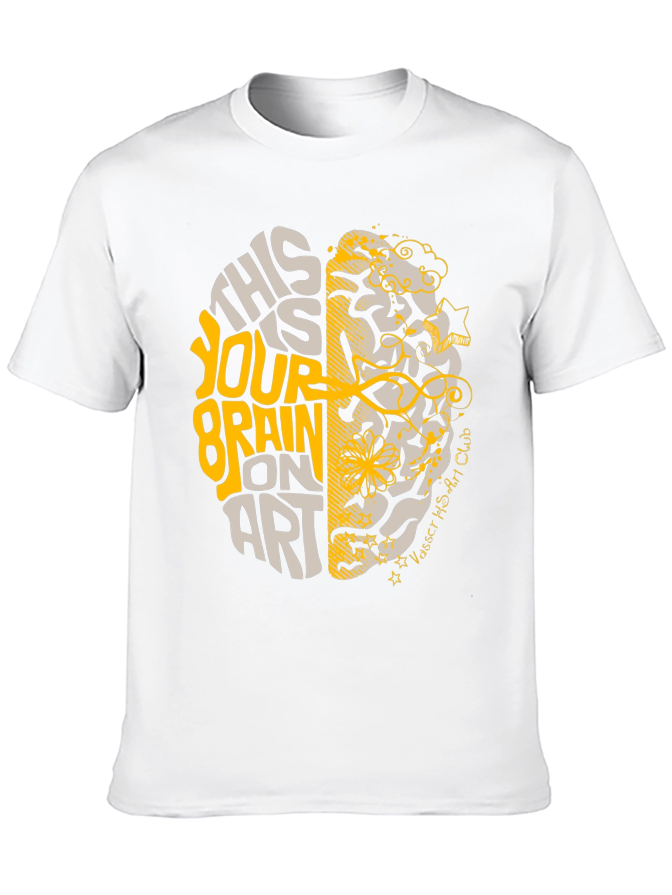 Brain on Art Graphic Tee - Stylish Creativity T-Shirt