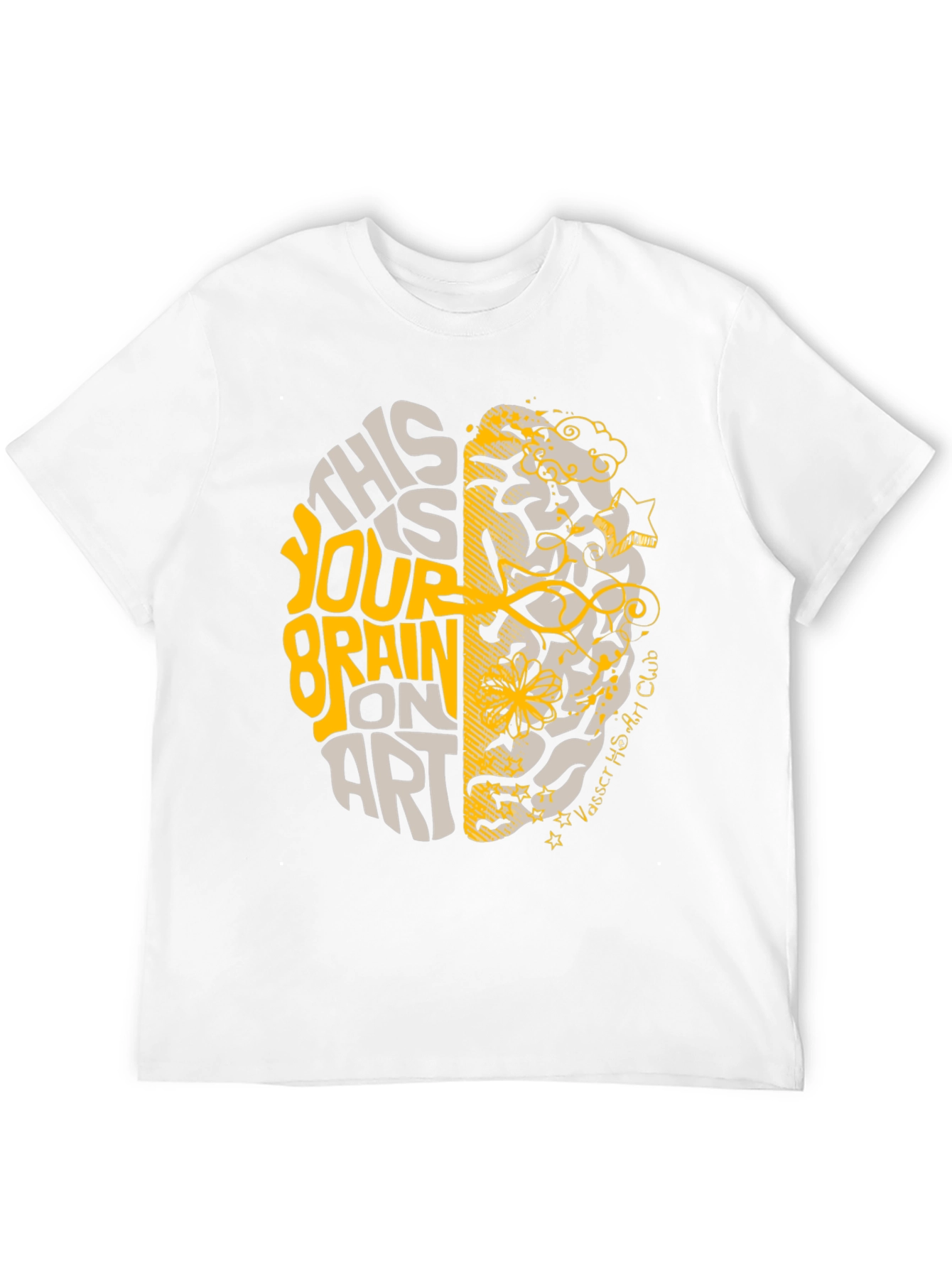 Brain on Art Graphic Tee - Stylish Creativity T-Shirt